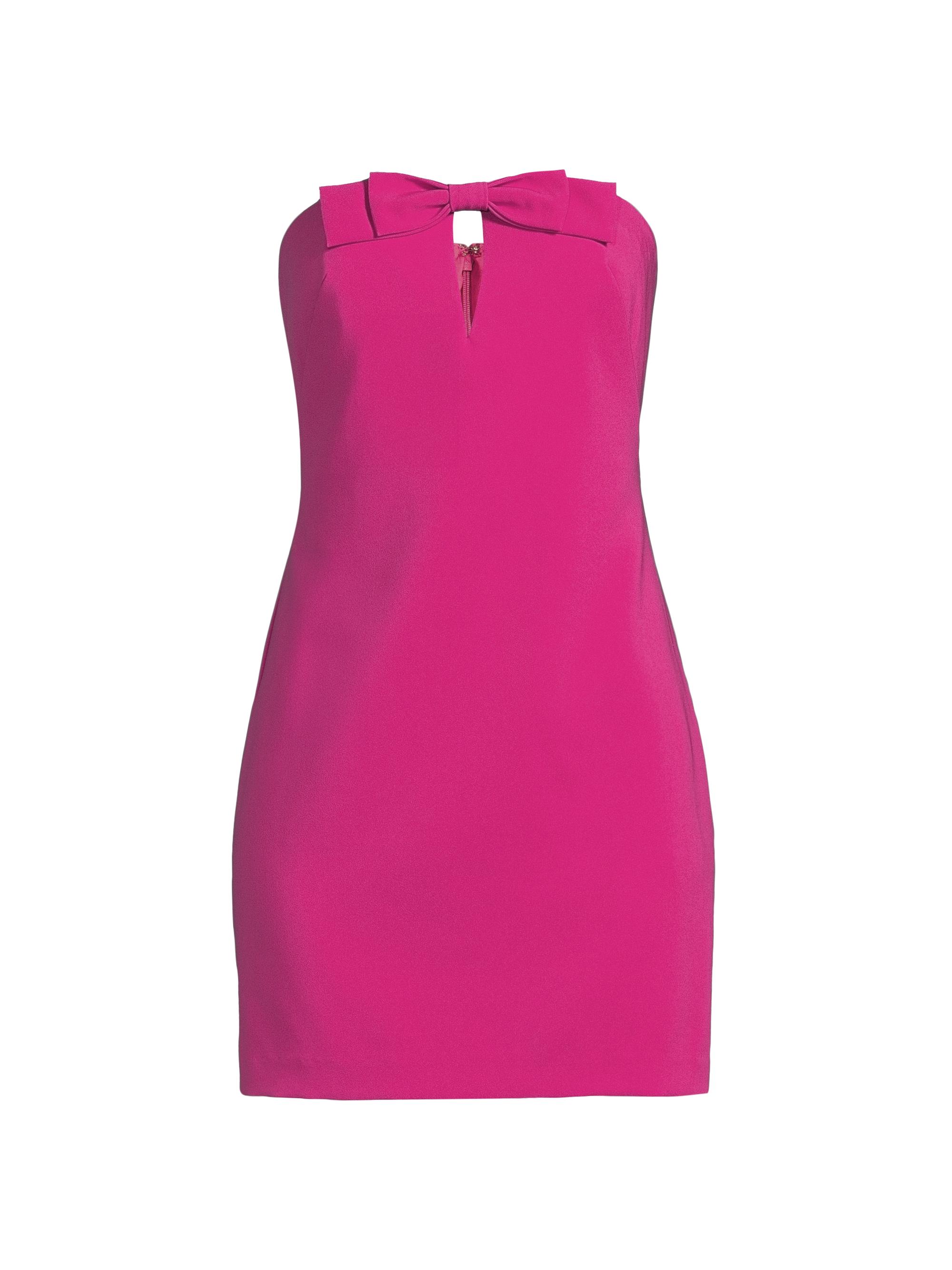 Liv Foster Women's Strapless Bow Crepe Minidress - Hot Pink