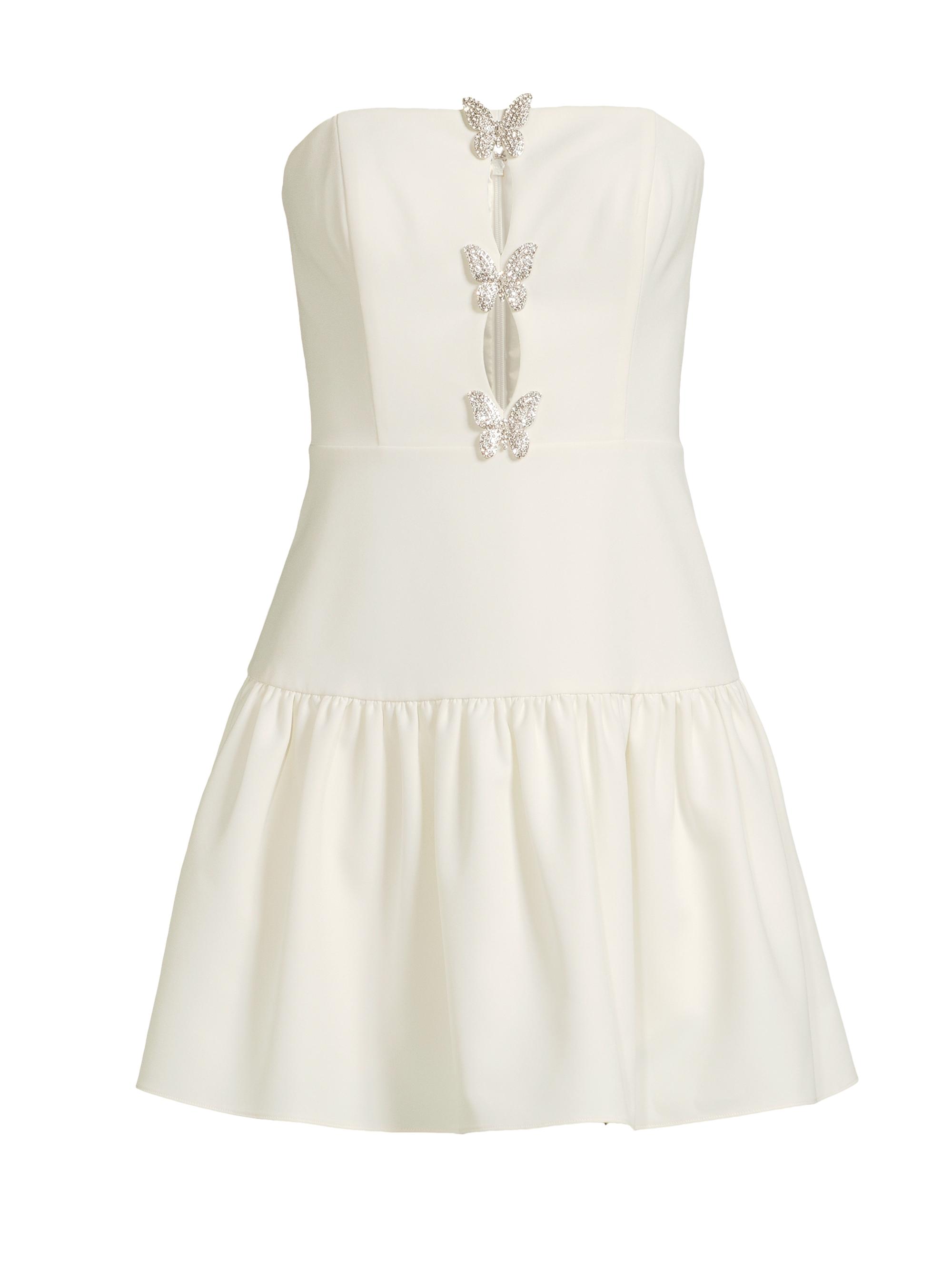 Liv Foster Women's Fit & Flare Strapless Crepe Mini Dress - Soft