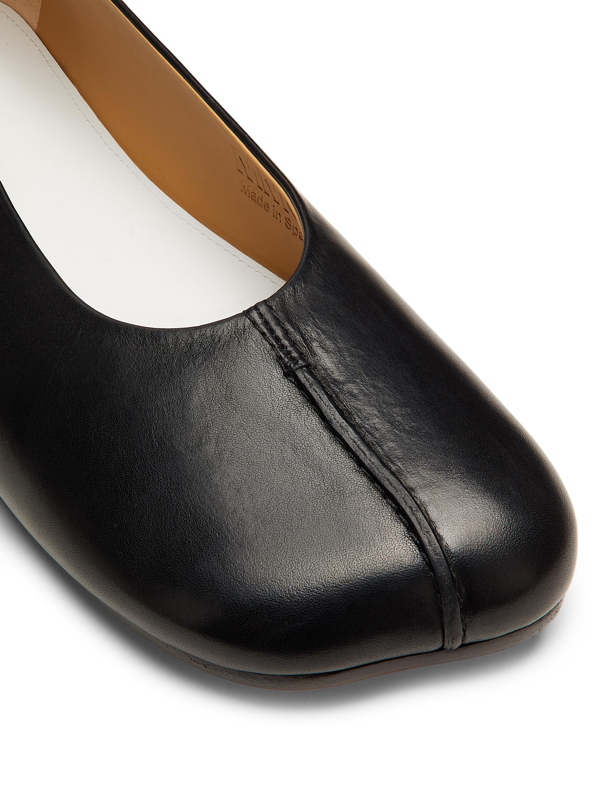 MM6 Maison Margiela Anatomic Front Seam Leather Ballet Flats