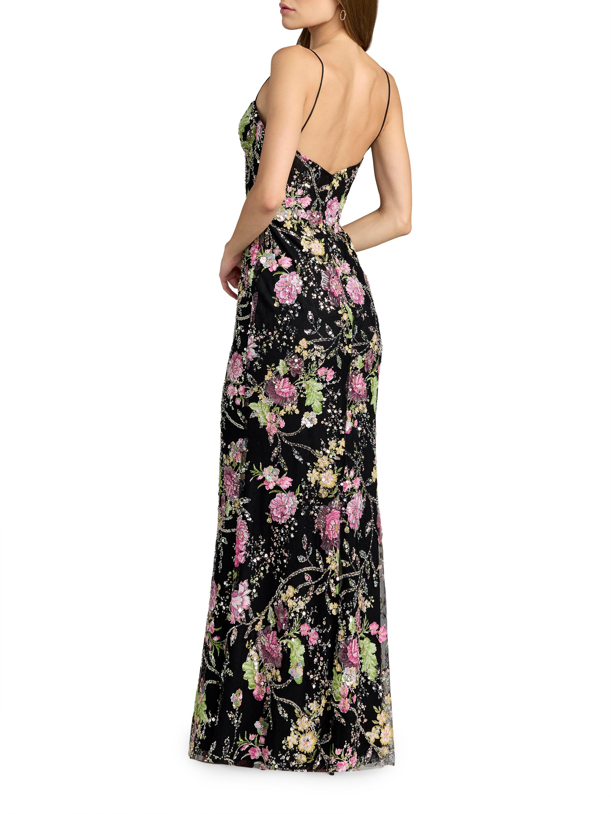 Mac Duggal Prom Floral Sequined Bustier Gown | Saks Fifth Avenue