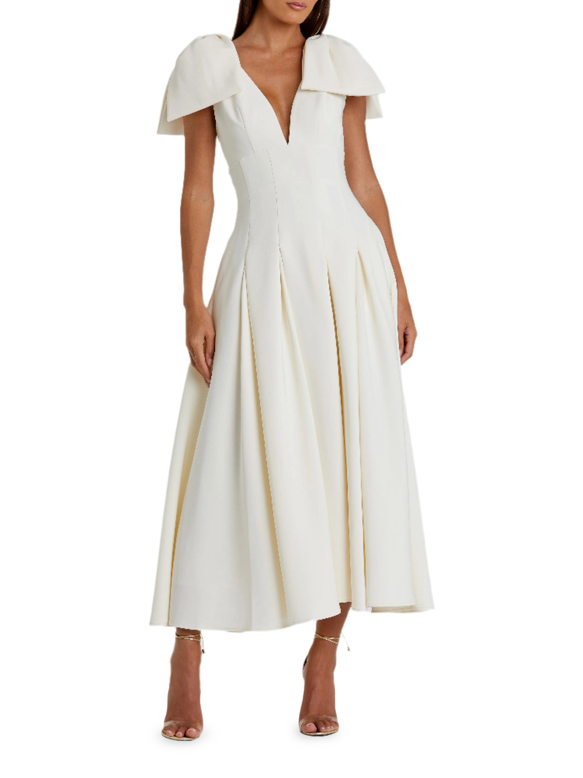 Mac Duggal Women's Ieena Crêpe Bow-Strap A-Line Cocktail Dress -