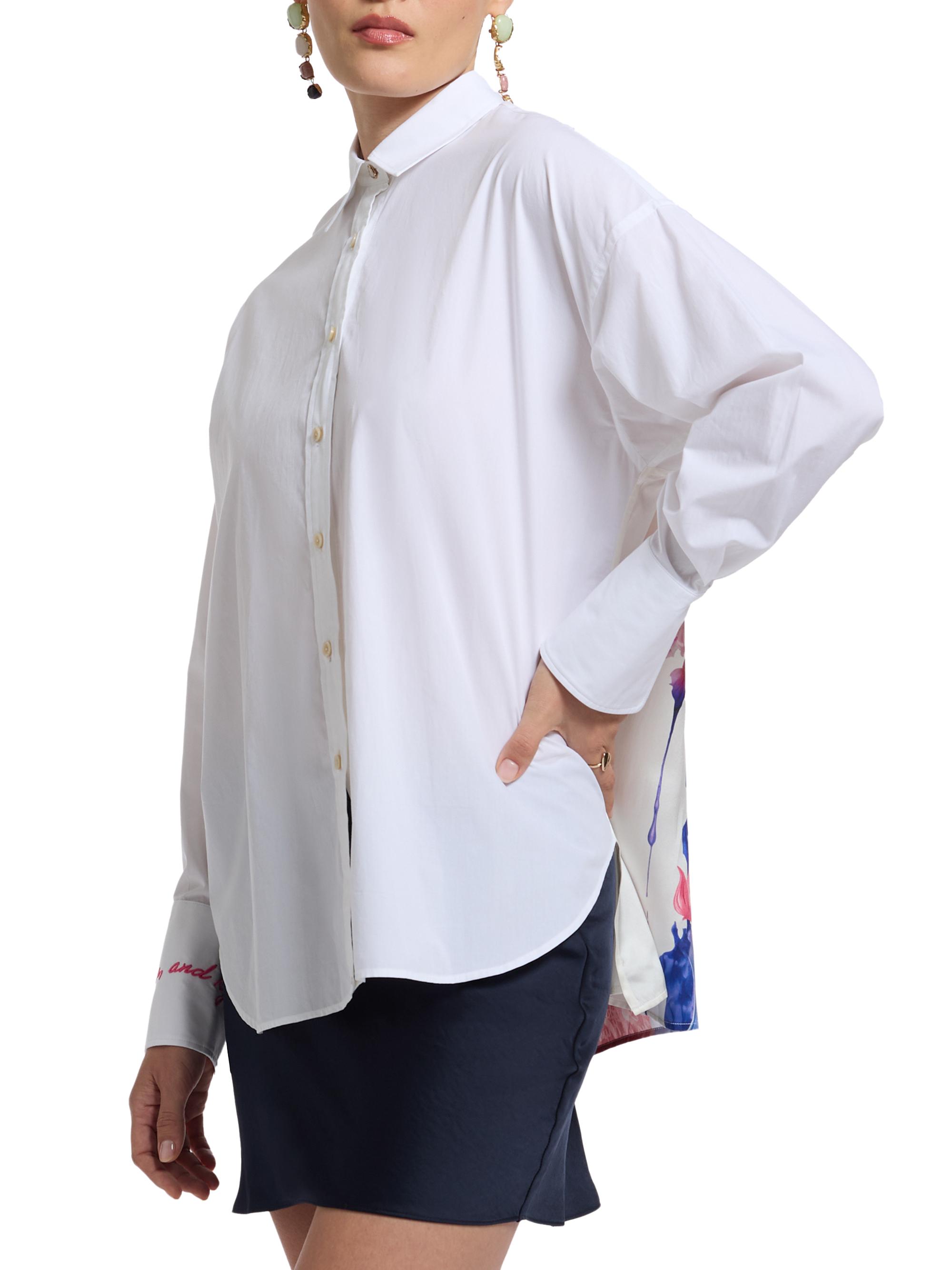 Robert Graham Women's Sienna Printed Cotton & Silk Button-Front Shirt - White