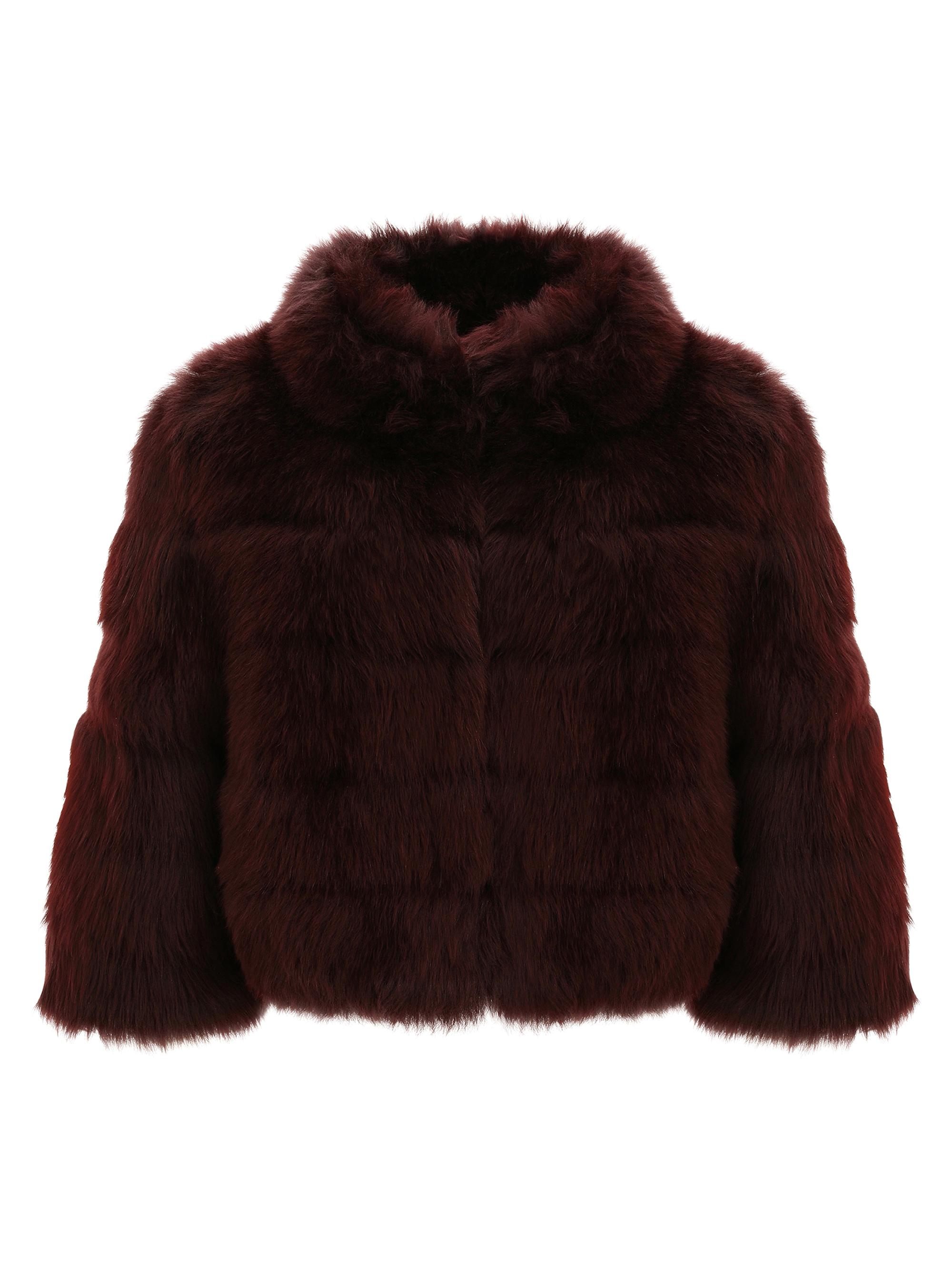 Gorski Women's Merinillo Shearling Lamb Bolero - Burgundy