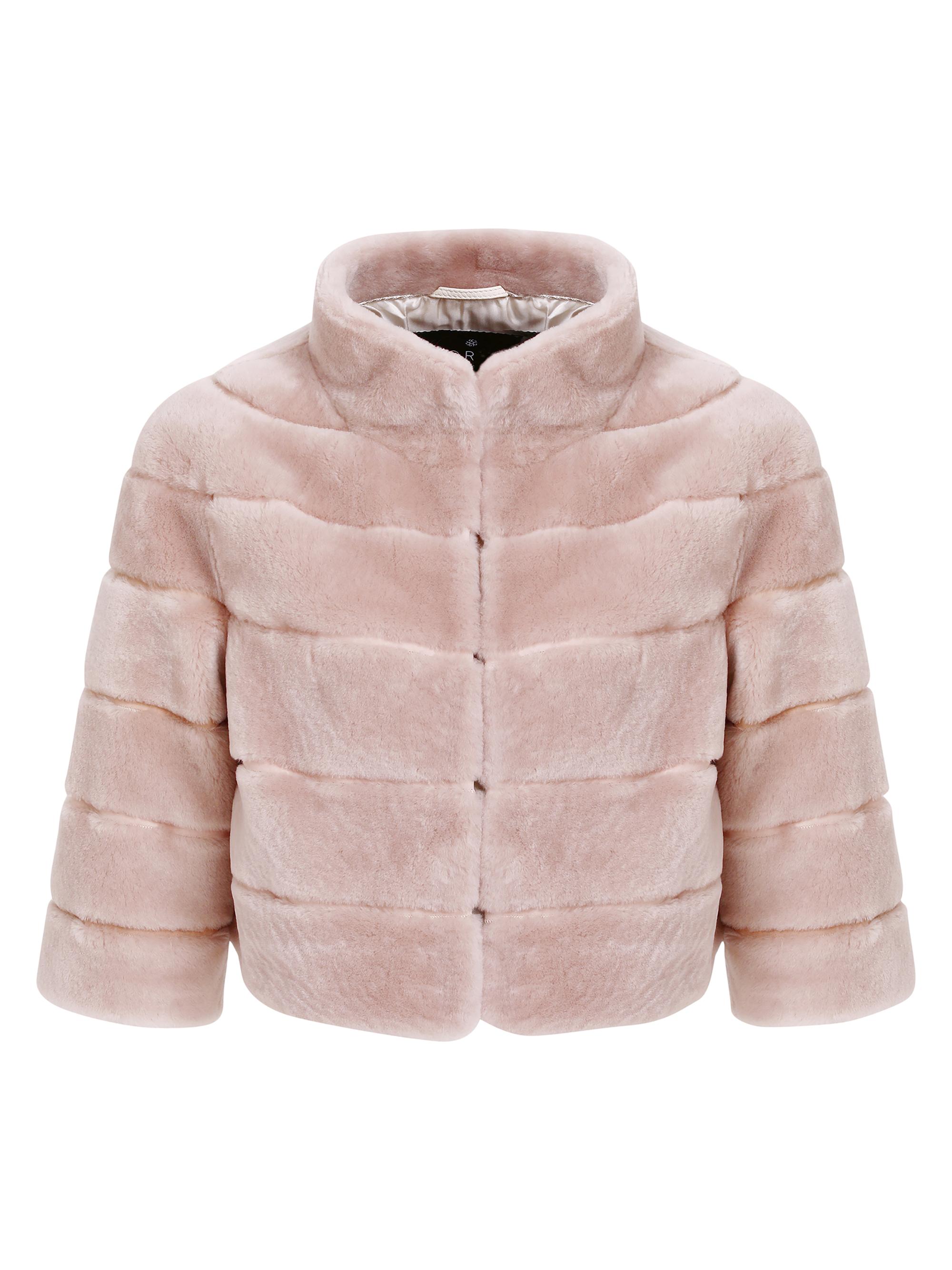 Gorski Women's Shearling Lamb Bolero Coat - Blush