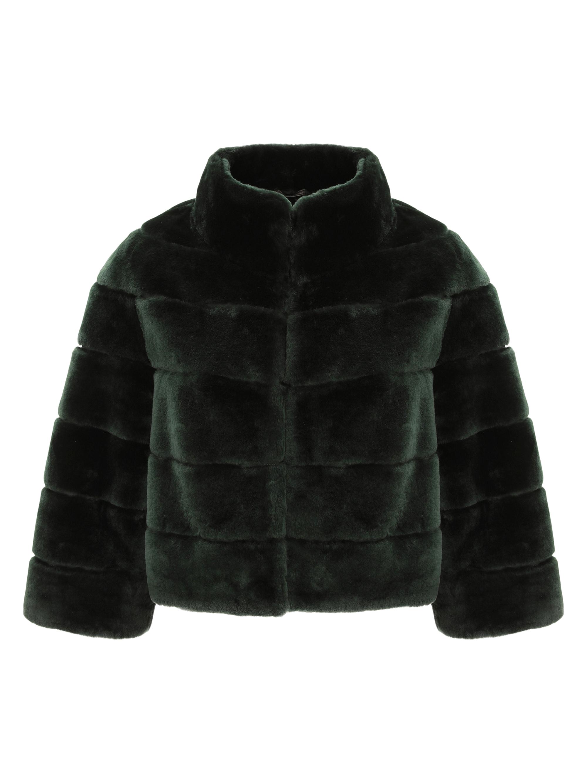 Gorski Women's Shearling Lamb Bolero Coat - Emerald