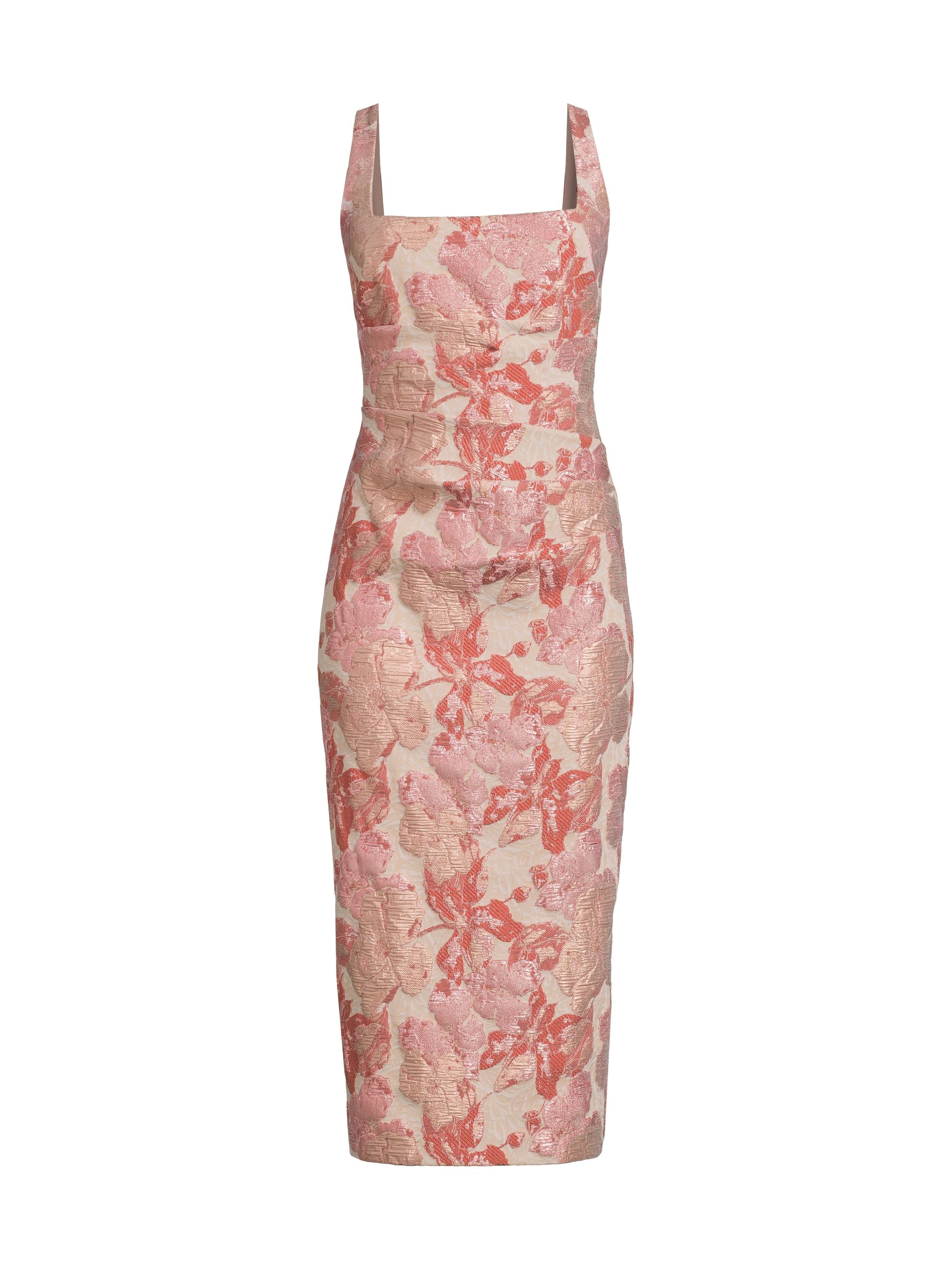 Aidan Mattox Women's Floral Jacquard Sheath Cocktail Dress - Pink Multi