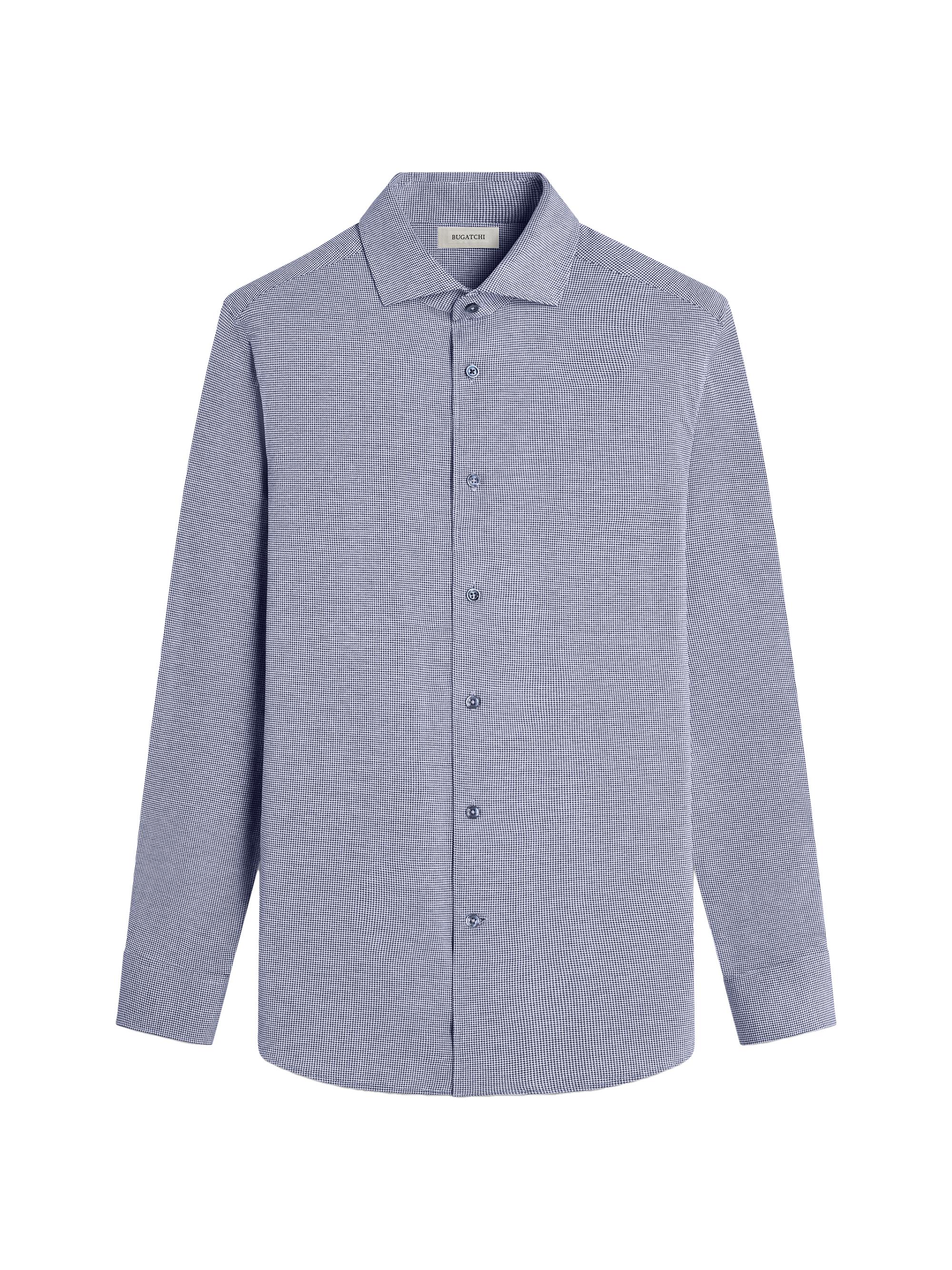 Bugatchi Men's Devon OoohCotton Button-Front Shirt - Navy