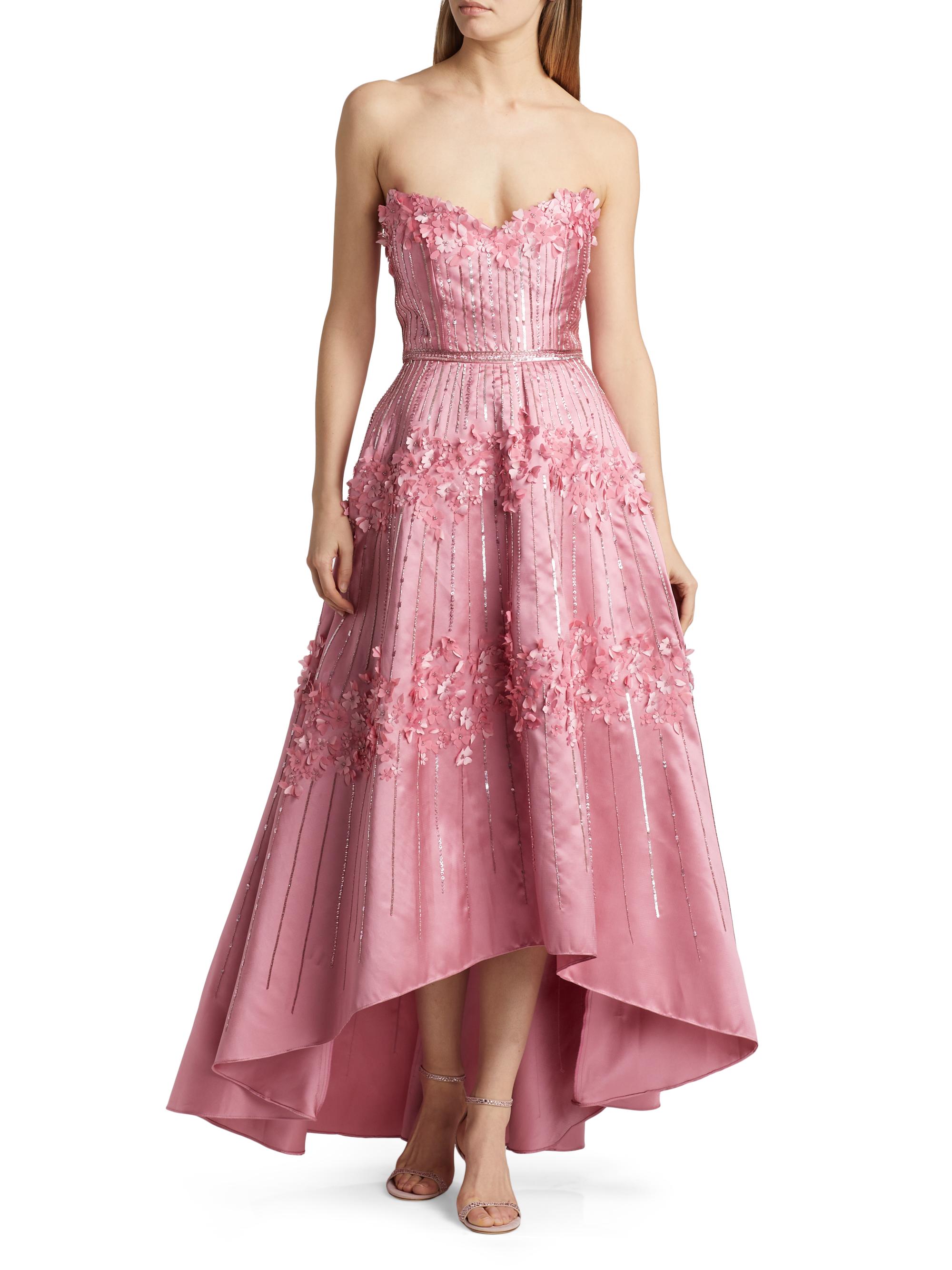 high low beaded dress Ladivine CK2408 Crystals and Sequins Beaded Fitted Evening Gown – Sparkly  Gowns main image 0