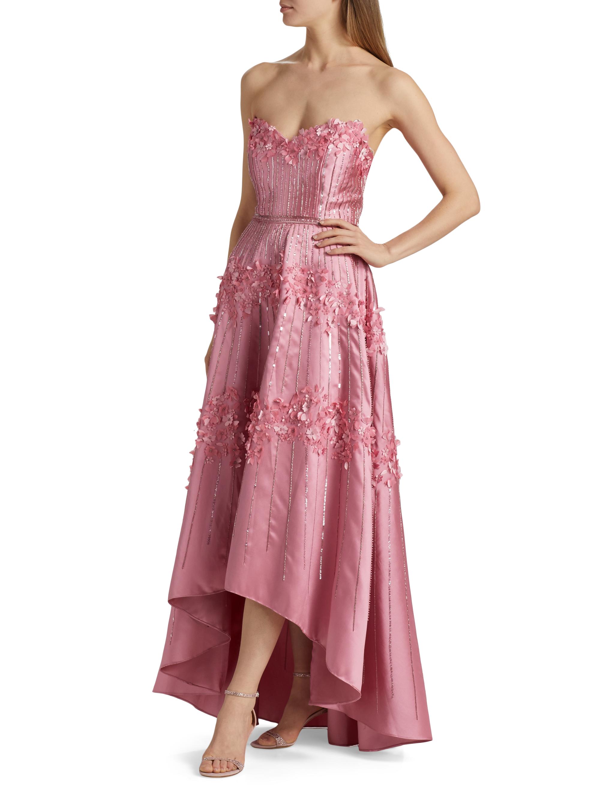 Theia Toby Beaded High-Low Gown | Saks Fifth Avenue
