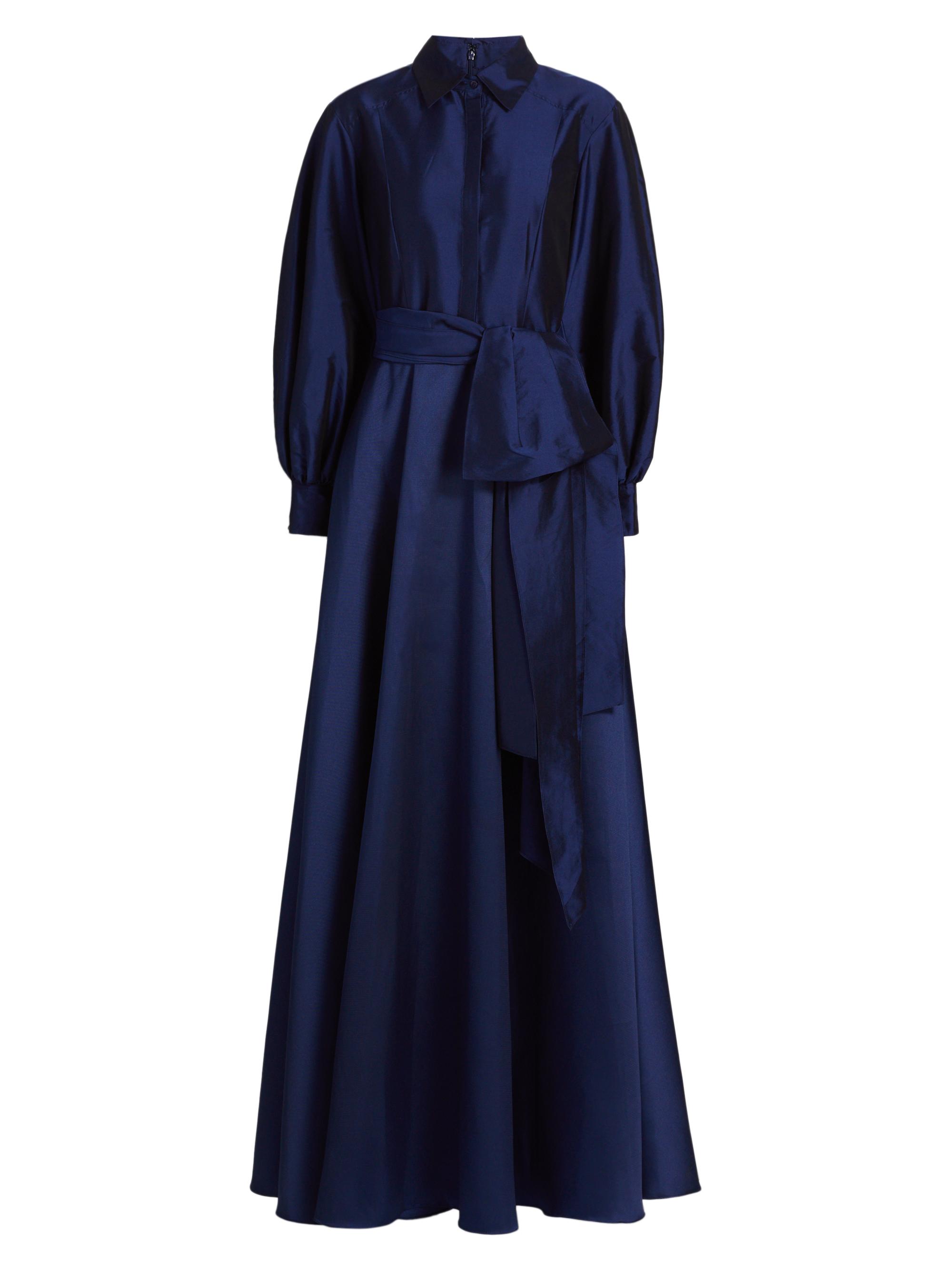 Frieda Taffeta Shirtdress Gown