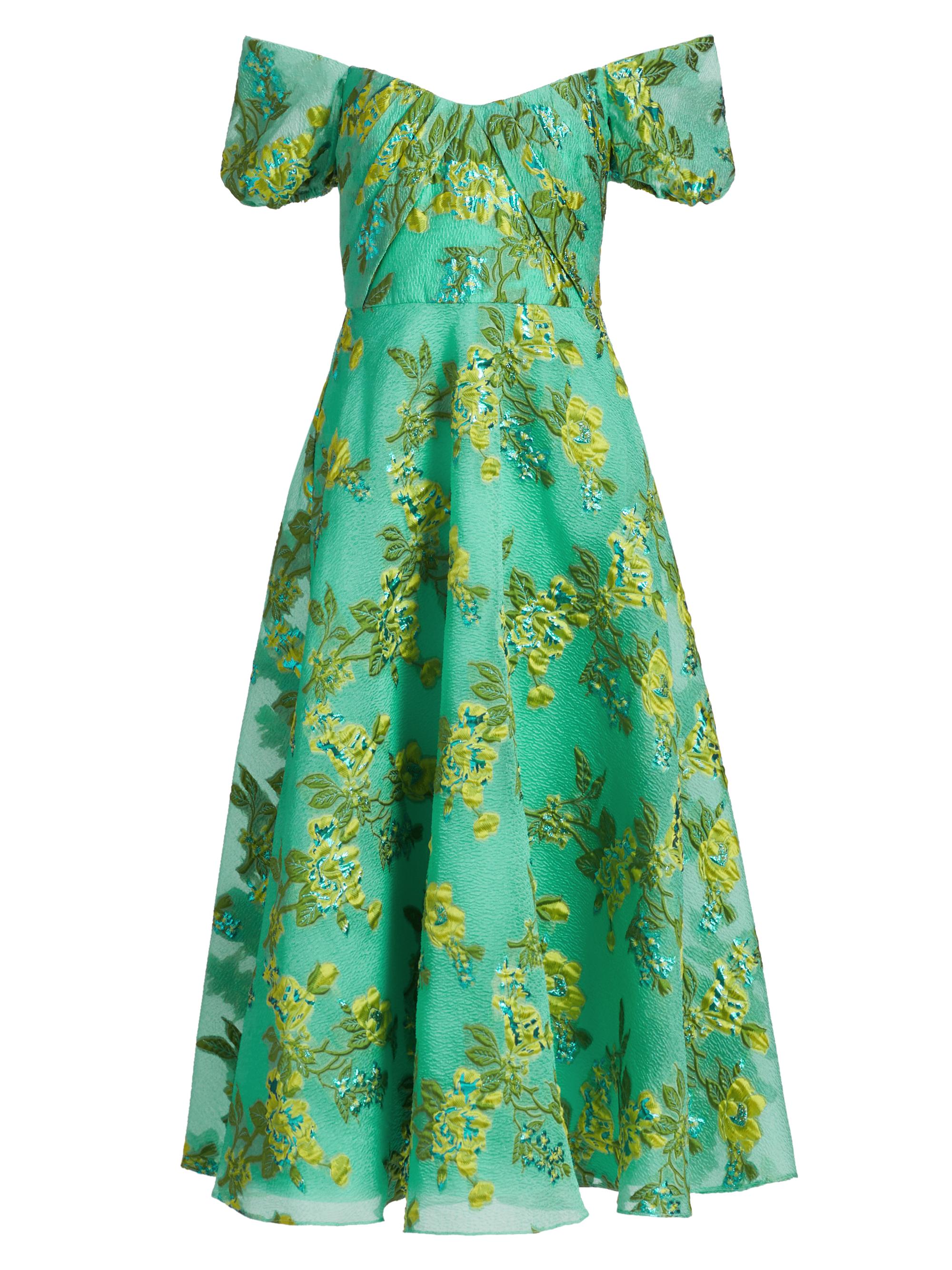 Alanis Floral Off-The-Shoulder Midi-Dress