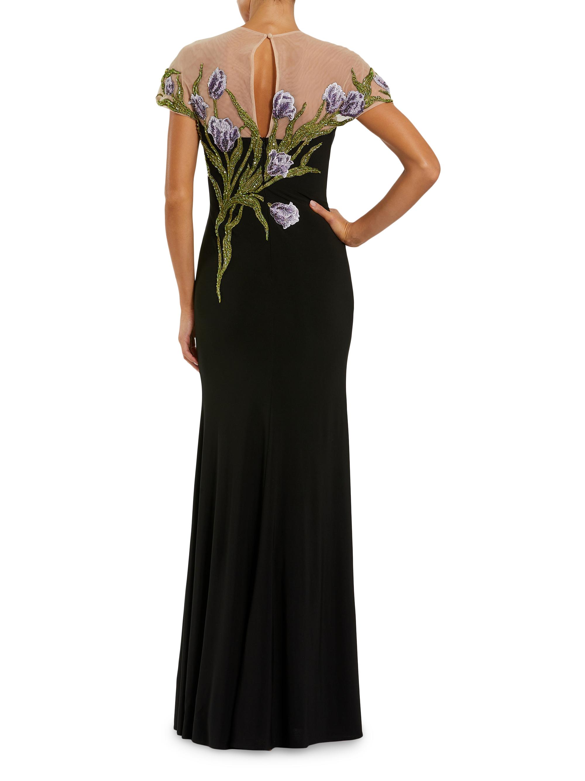 sachin and babi light blue dress Embroidered Velvet Formal VF-2034 | Velvet Formal main image 1