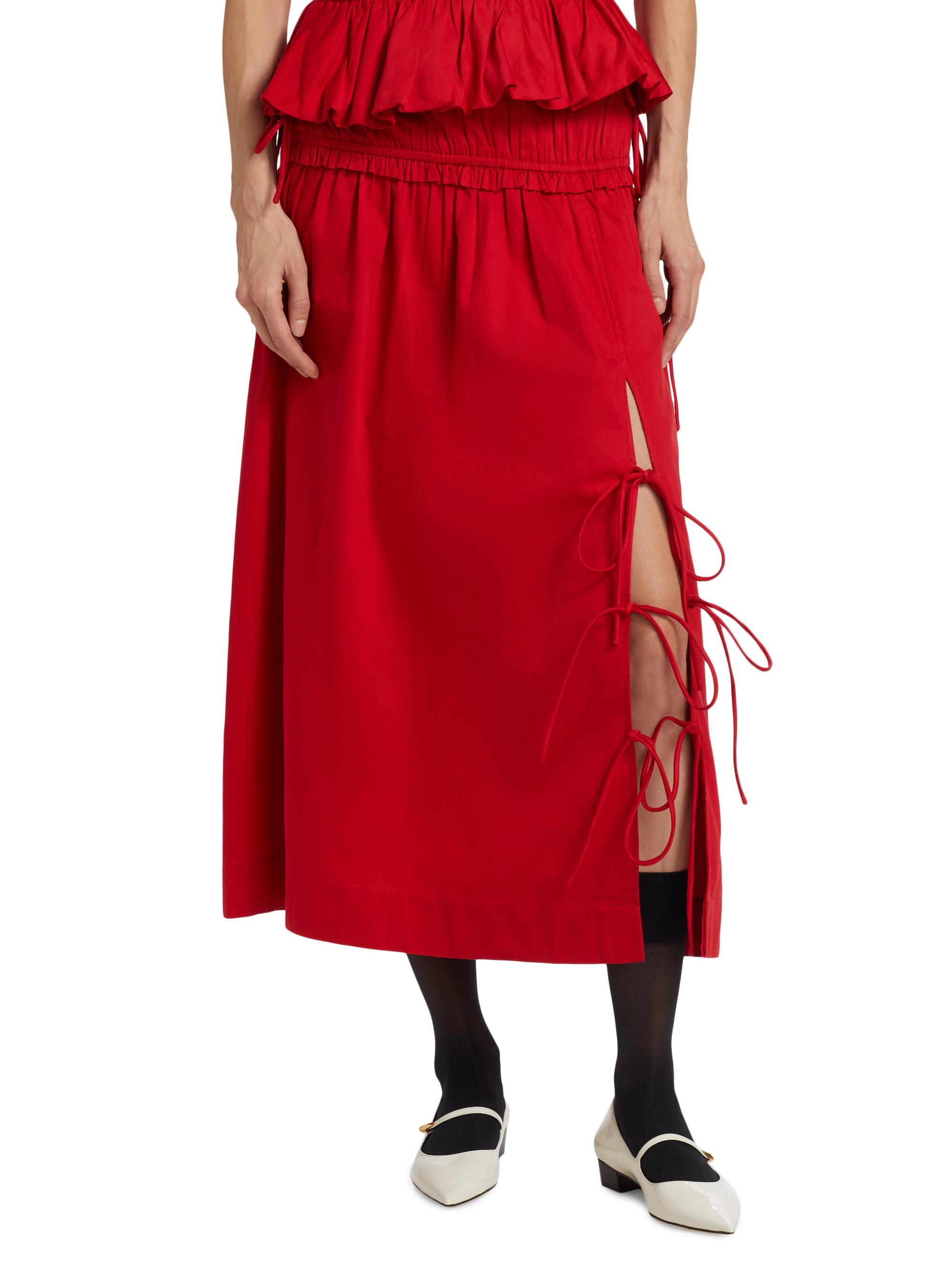 Damson Madder Charlotte Cotton Midi-Skirt | Saks Fifth Avenue