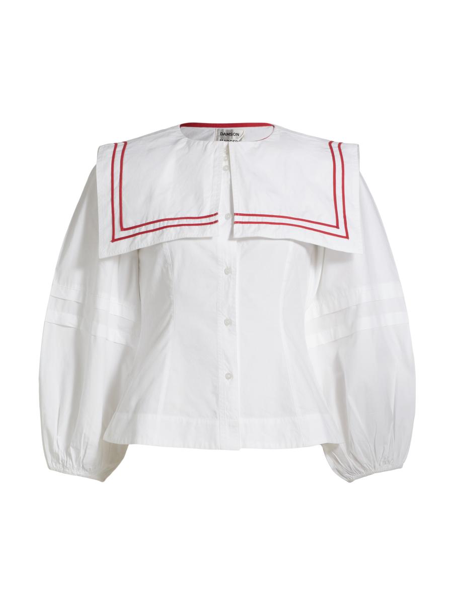 Damson Madder Elise Cotton Sailor Blouse | Saks Fifth Avenue