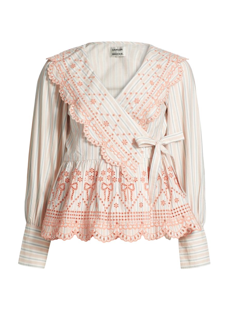 トップス mademoiselle blouse jacket/madder madder Damson Madder Anais Embroidered Blouse | Saks Fifth Avenue