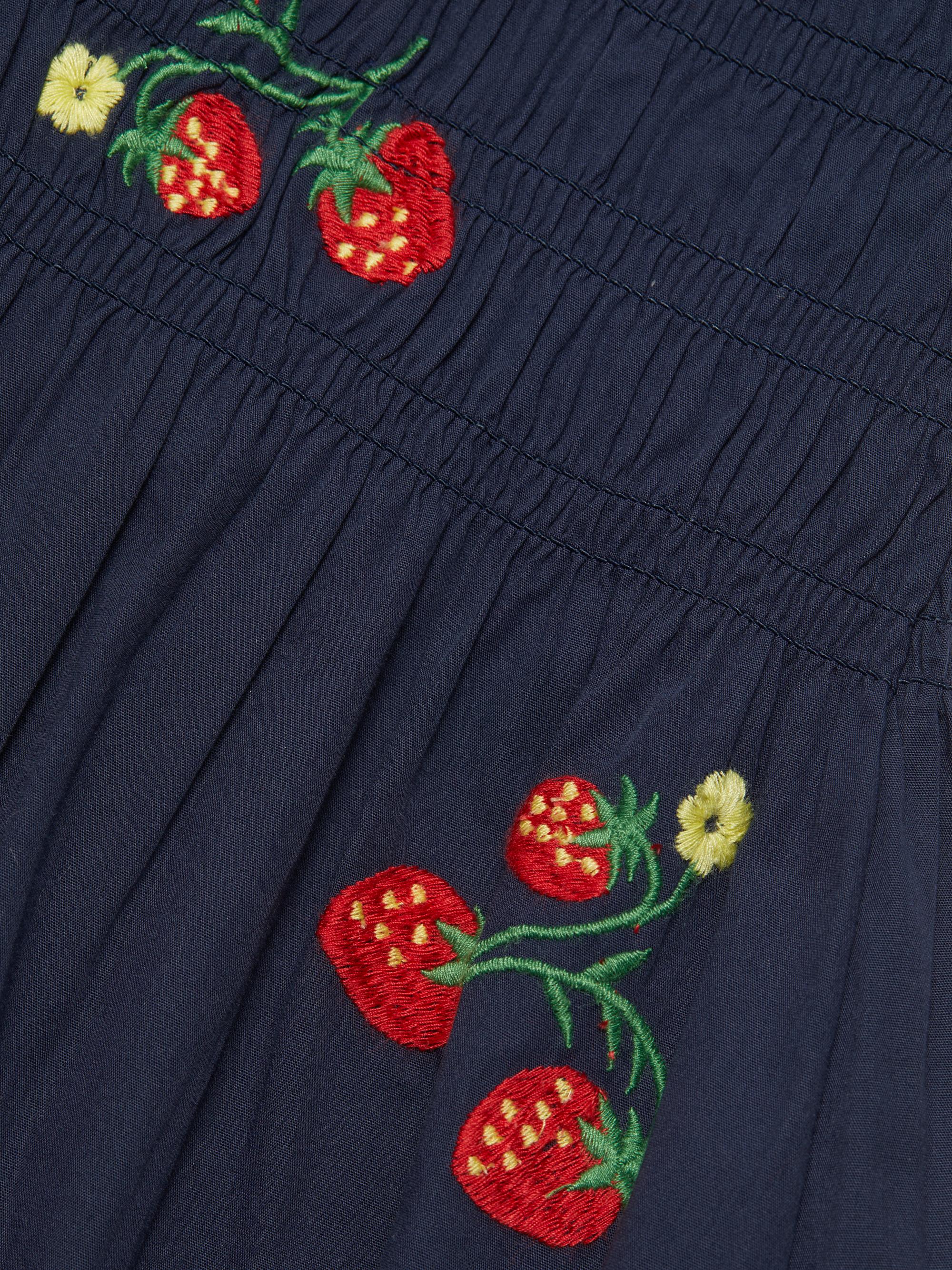 Damson Madder Lauren Strawberry Embroidered Midi-Dress | Saks