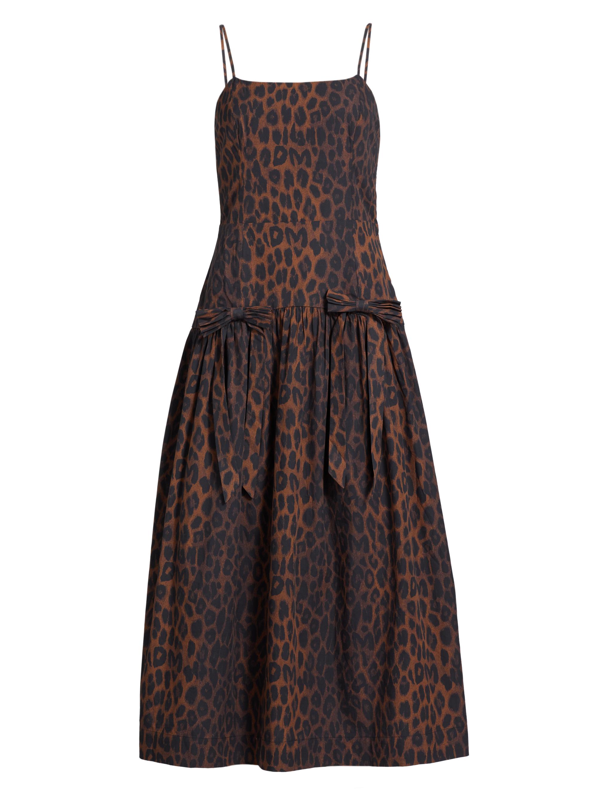 Damson Madder Women's Persephone Dark Leopard Midi-Dress - Leopard