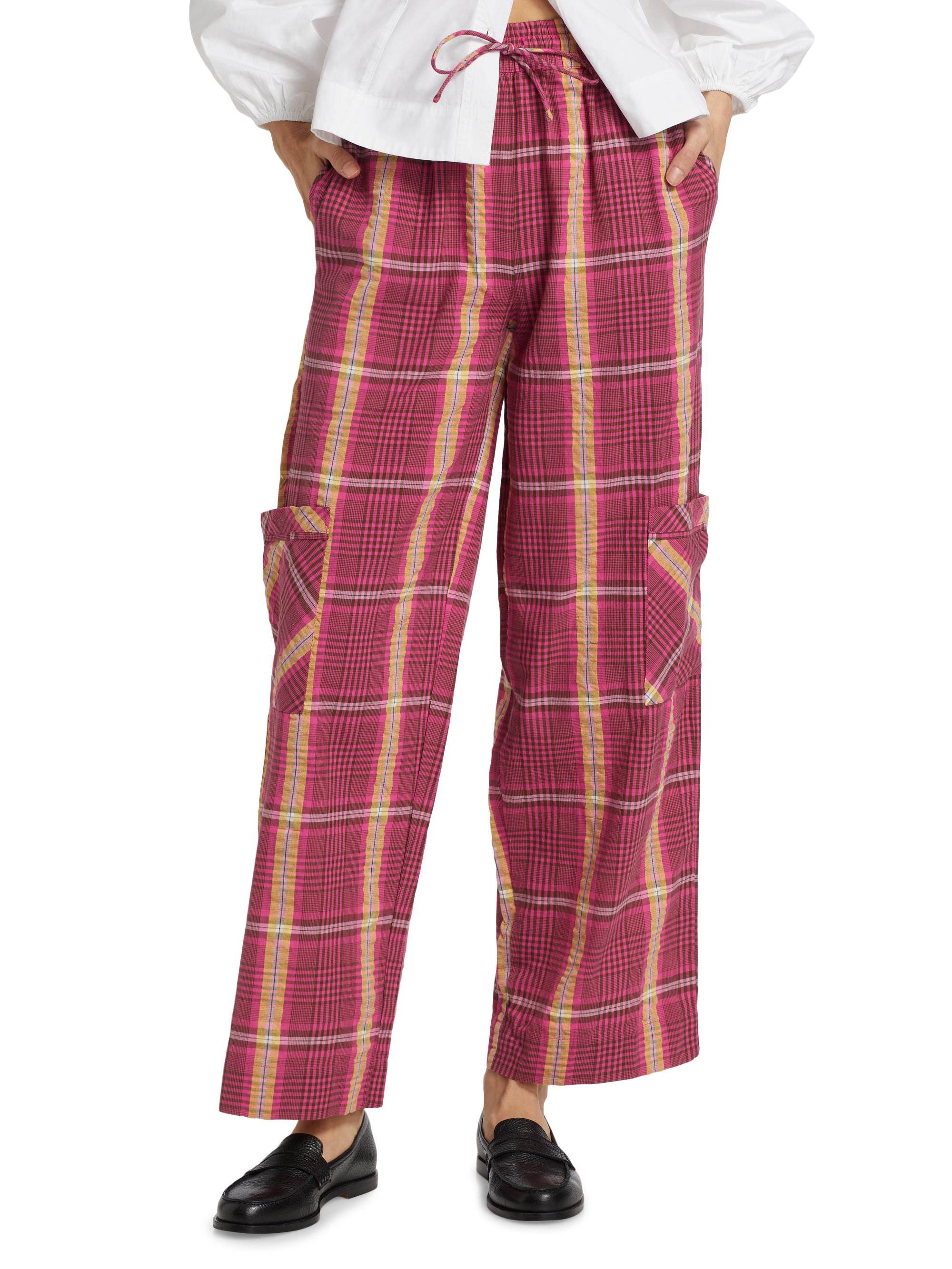 Damson Madder Harrison Plaid Cargo Trousers | Saks Fifth Avenue