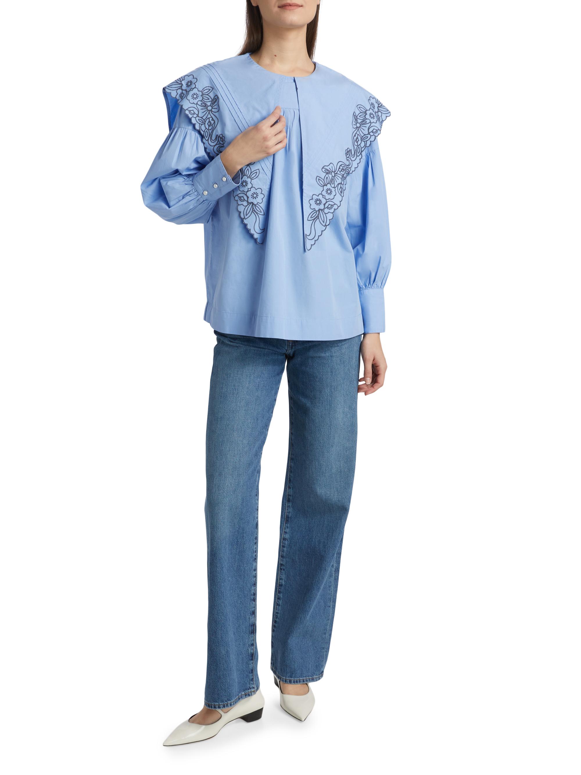 Candy Embroidered Cotton Blouse