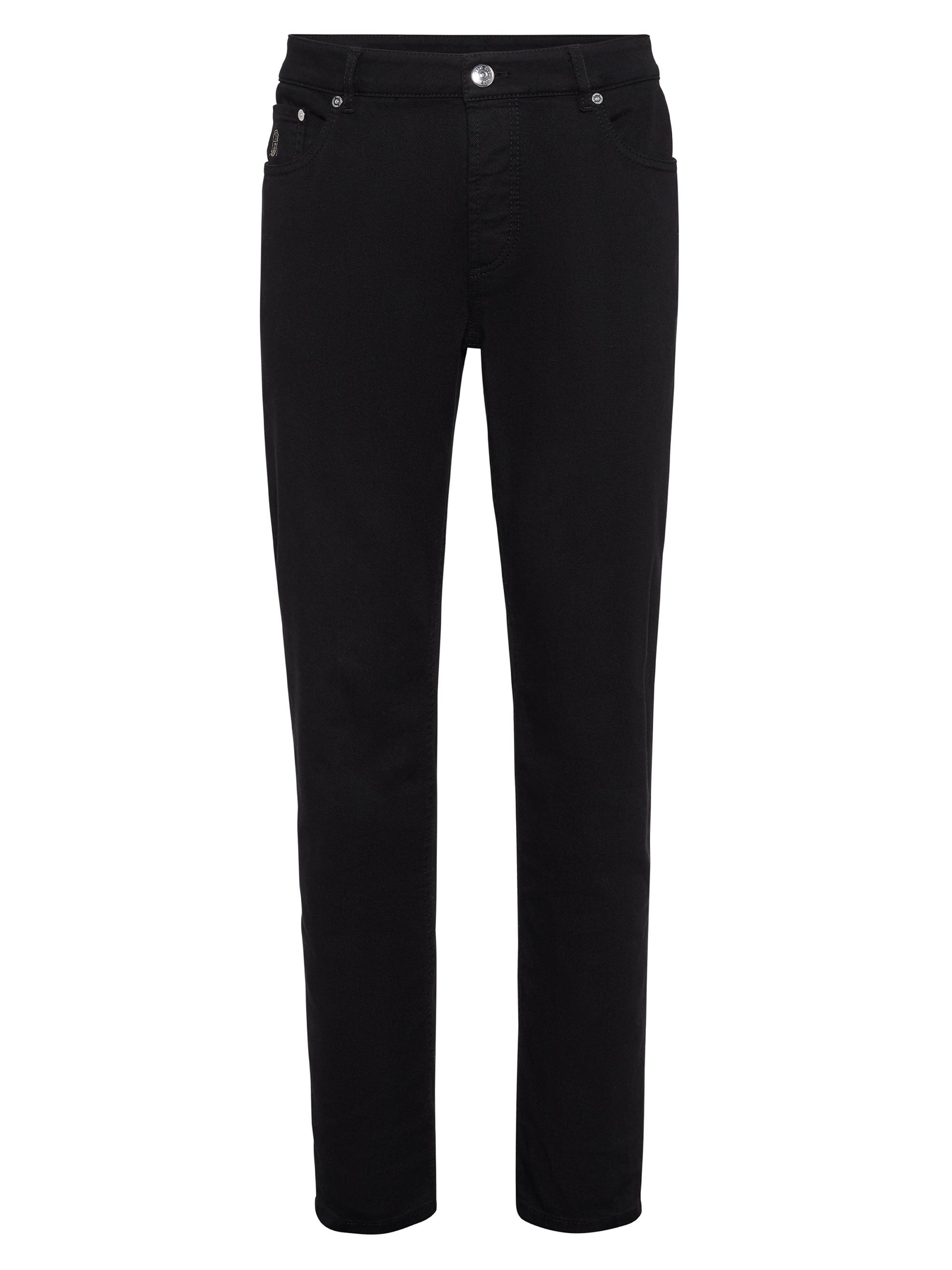 Brunello Cucinelli Men's Lightweight Denim Traditional Fit Five Pocket Jeans - Black