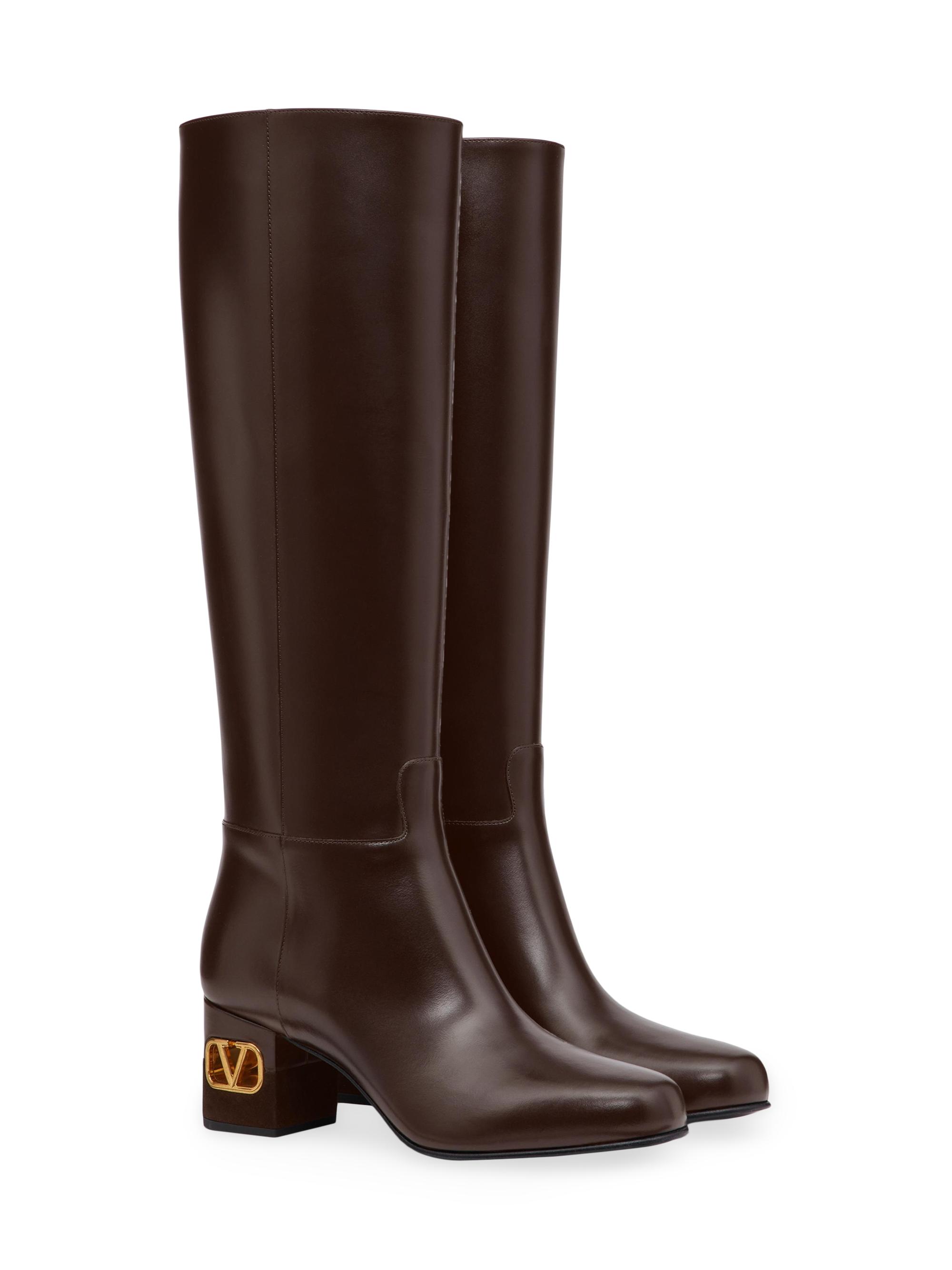 Valentino Garavani Heritage Calfskin 60MM Boots | Saks Fifth