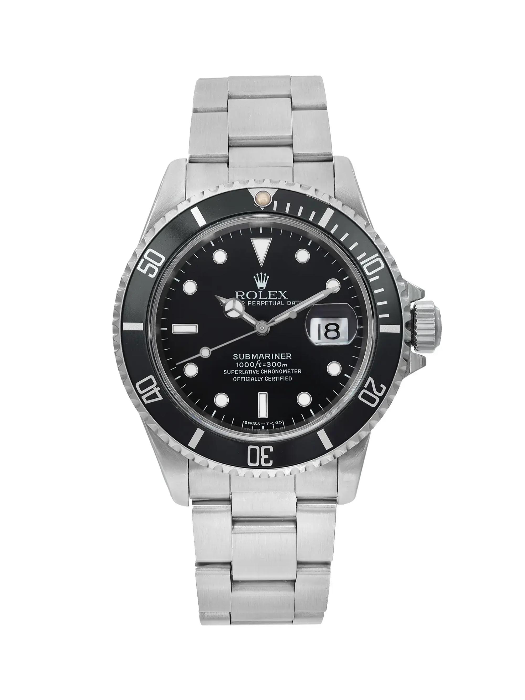 Rolex Men's Pre-Owned  Submariner Date Holes None Ceramic Steel Black Dial Mens Watch - Chocolate
