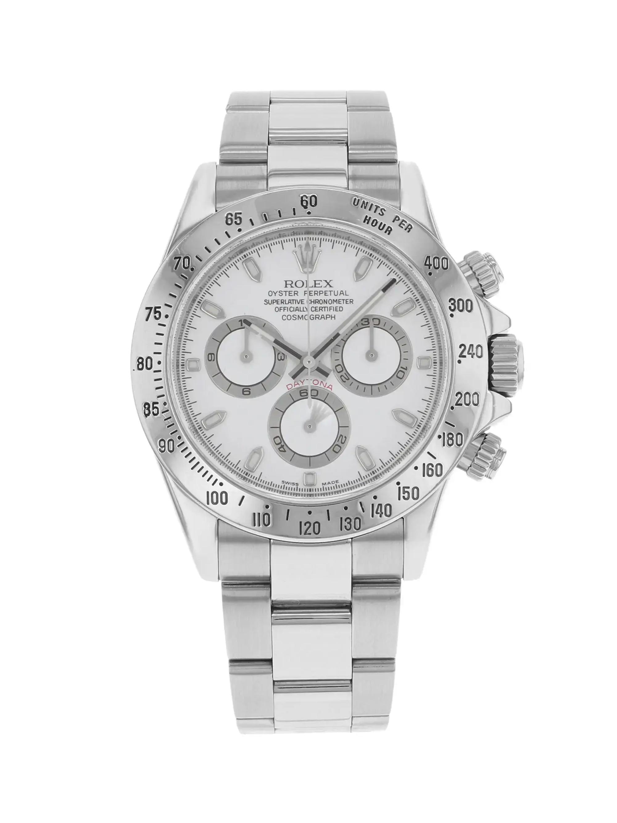 Rolex Pre-Owned  Cosmograph Daytona 40MM Steel White Dial Automatic Men's Watch - Steel