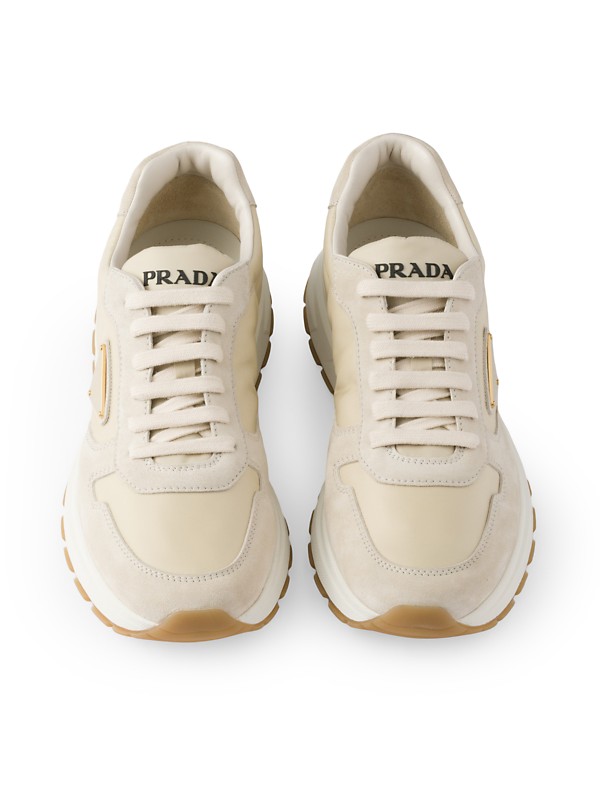 Shop Prada Prax 01 Re-Nylon and Suede Sneakers | Saks Fifth Shop Prada Prax 01 Re-Nylon and Suede Sneakers | Saks Fifth