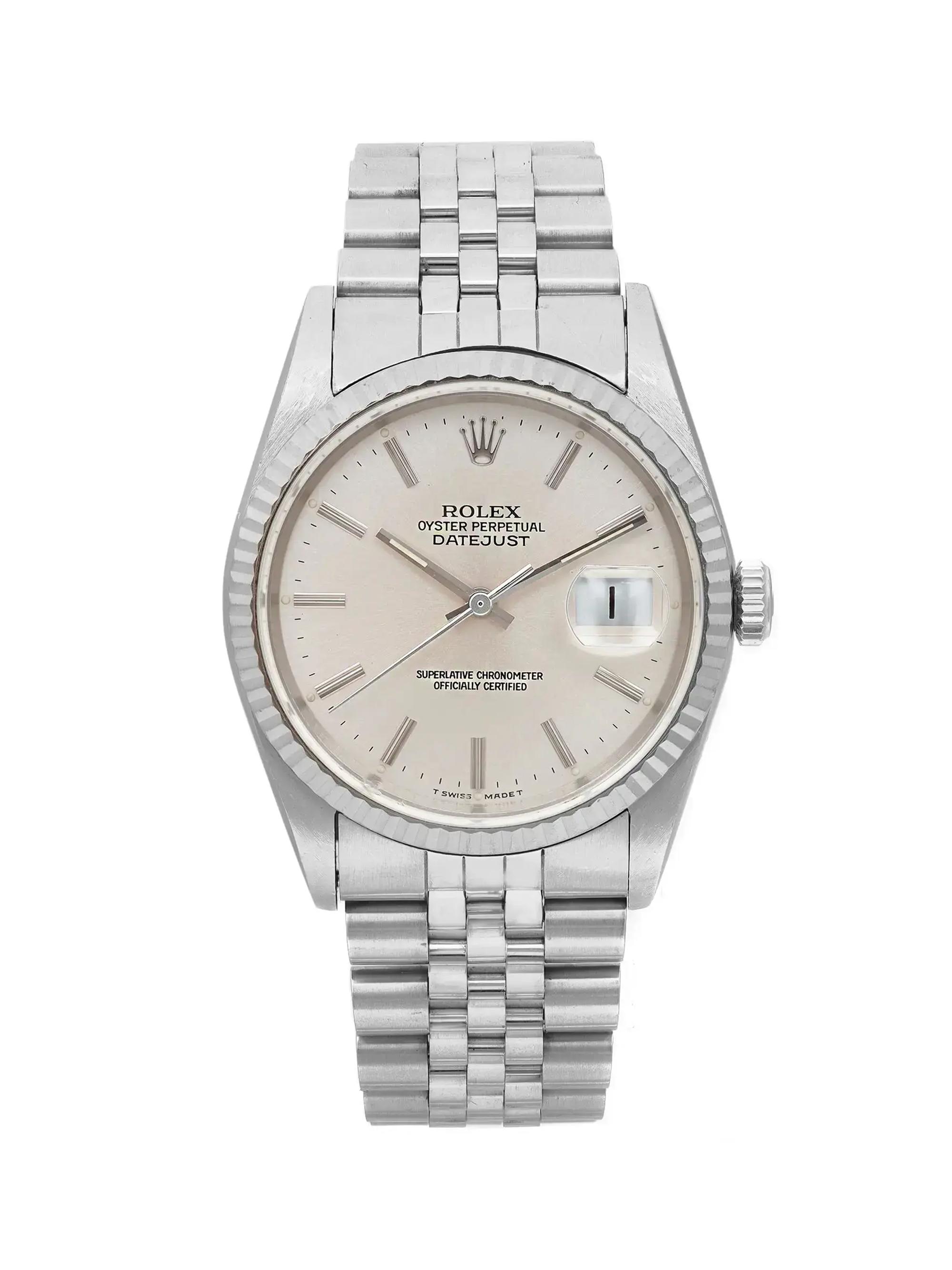 Rolex Pre-Owned  Datejust 36MM Jubilee Steel Silver Dial Men's Automatic Watch - Steel