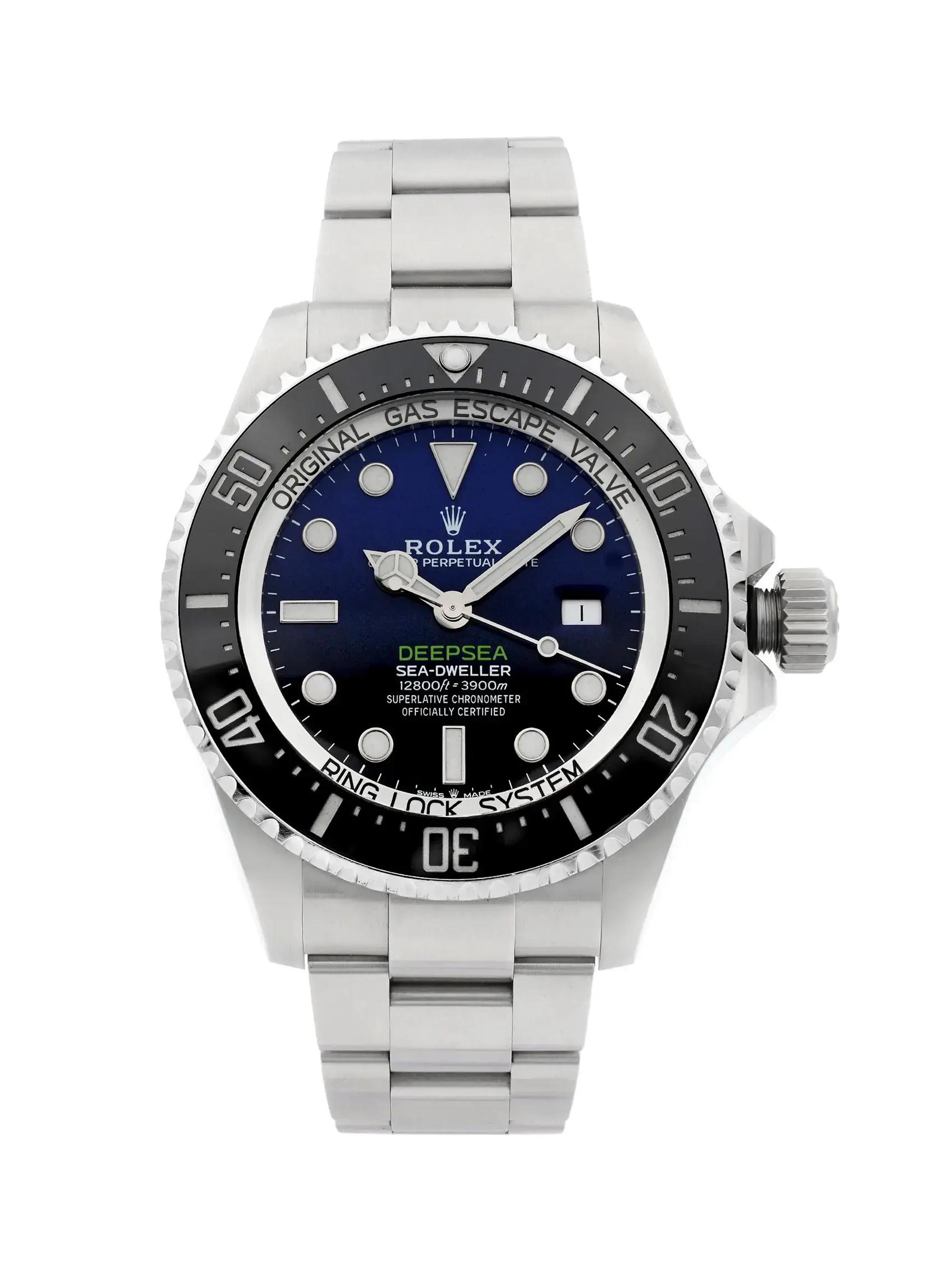 Rolex Pre-Owned  Sea-Dweller Deepsea D-Blue James Cameron Blue Black Dial Men's Watch - Silver