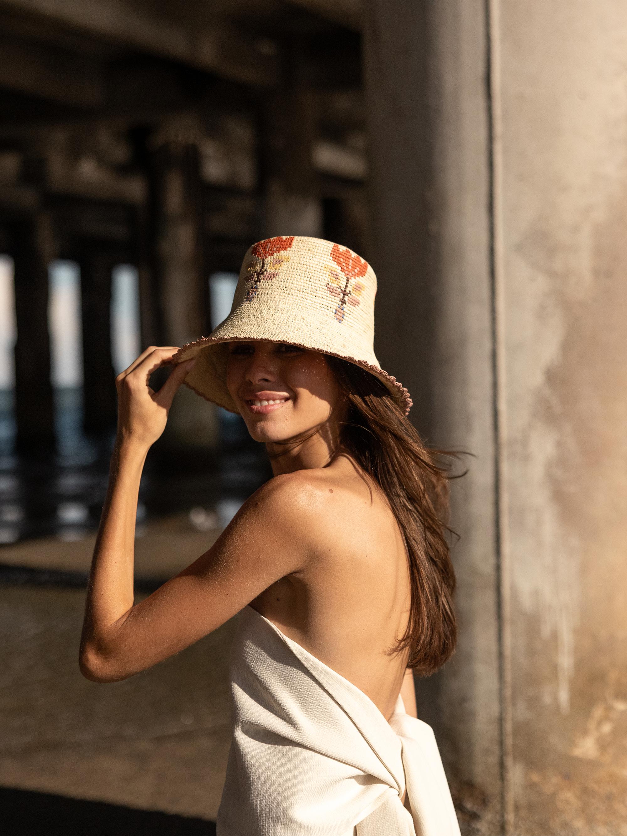 Freya Fleur Straw Bucket Hat | Saks Fifth Avenue display picture 3