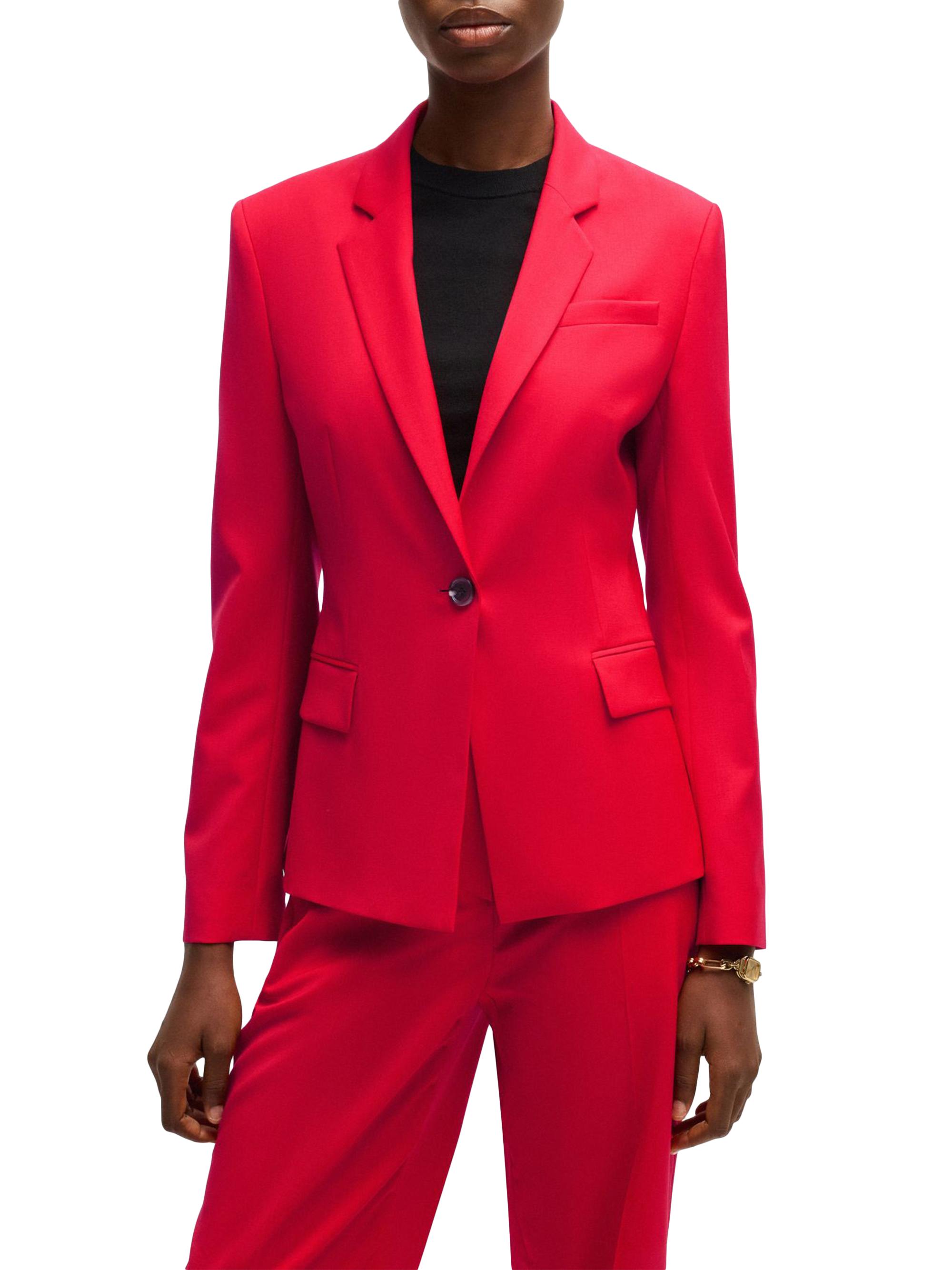 BOSS Women's Slim-Fit Blazer in Wool - Red