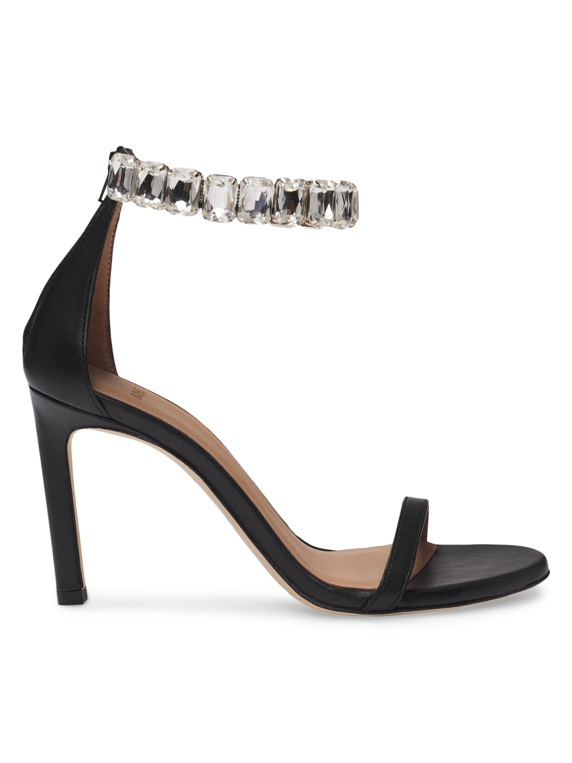 BOSS Women's High-Heeled Sandals in Nappa Leather - Black