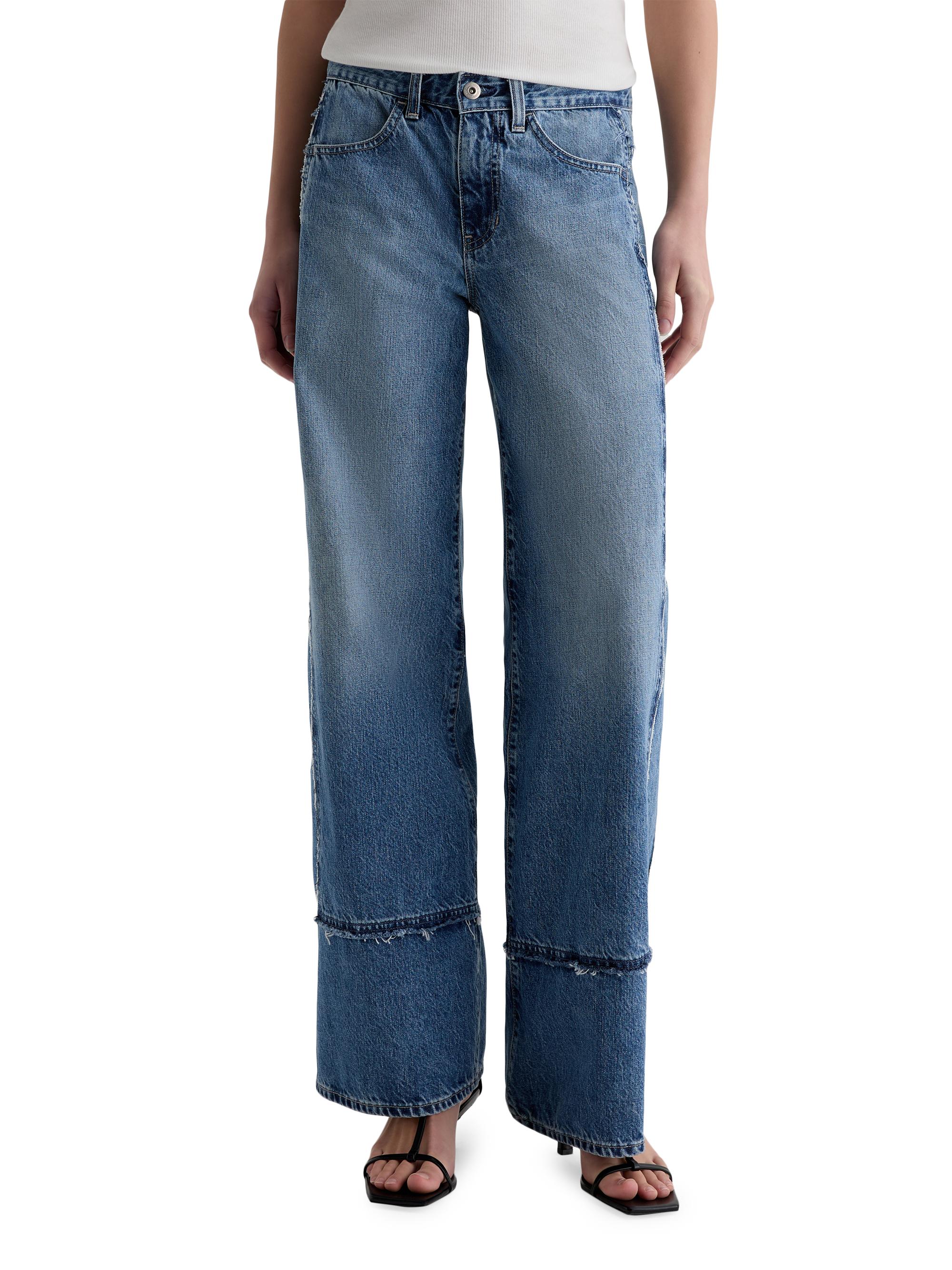 AG Jeans Natasha Cotton Mid-Rise Wide-Leg Jeans | Saks Fifth Avenue