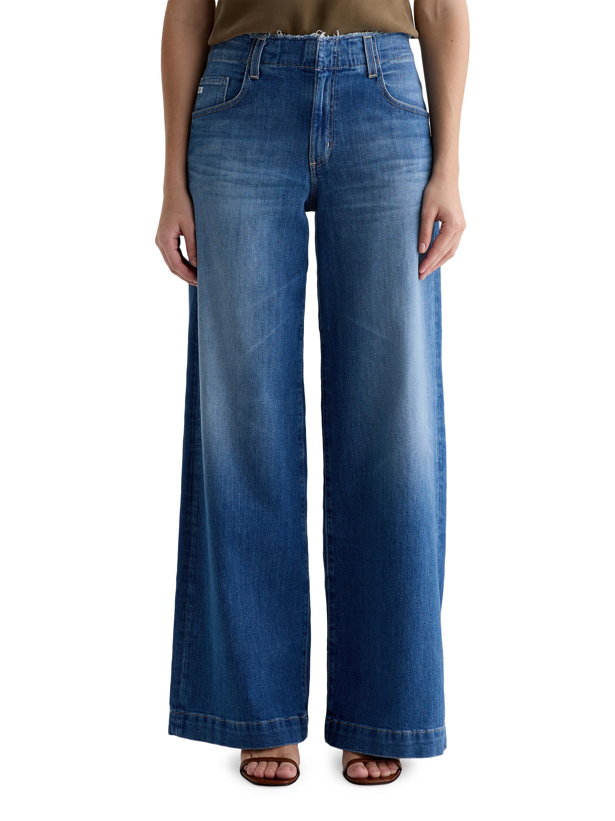 AG Jeans Women's High-Rise Wide Leg Denim - Runway