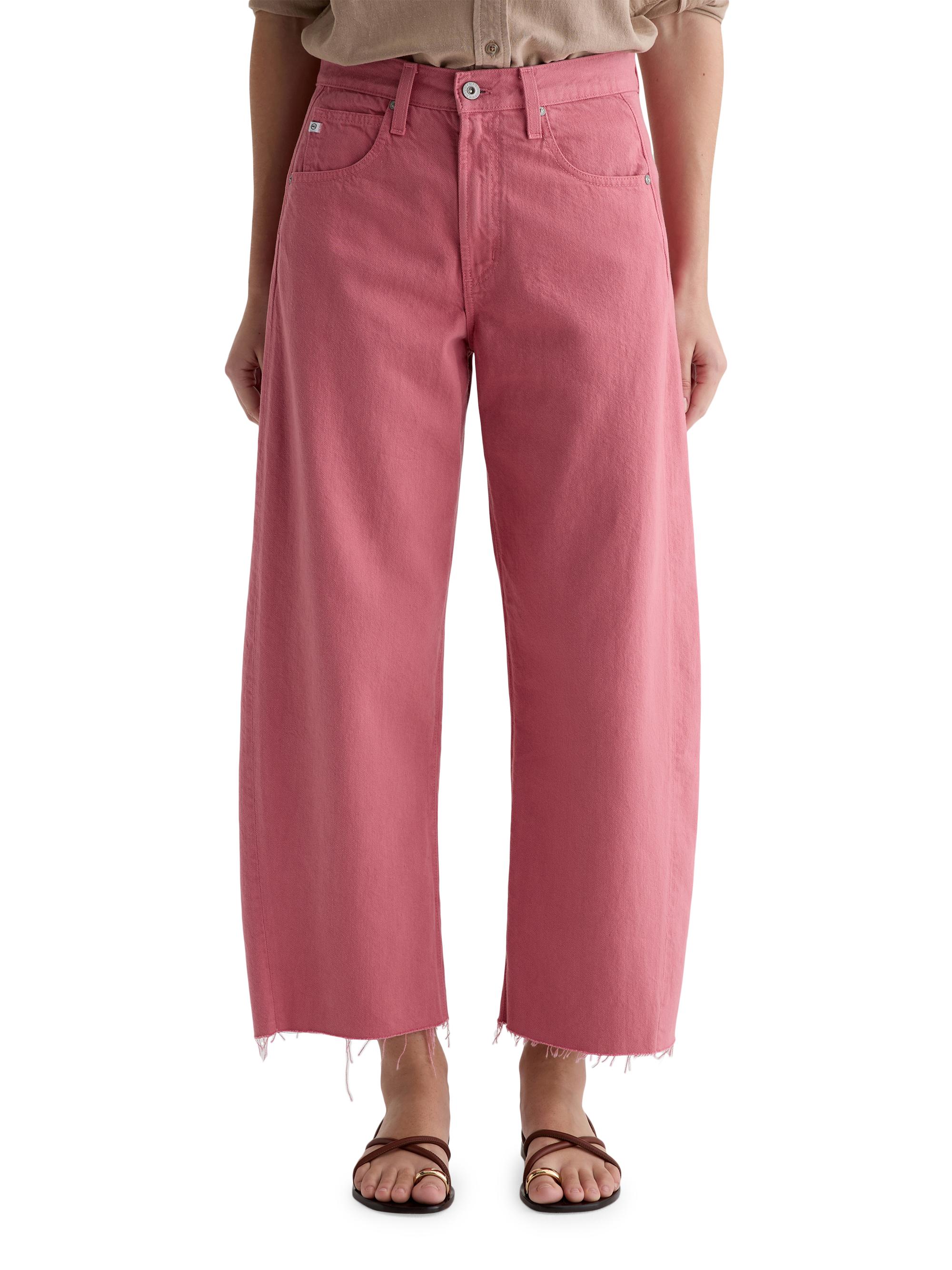 AG Jeans Women's Hattie High-Rise Crop Barrel-Fit Jeans - Peony