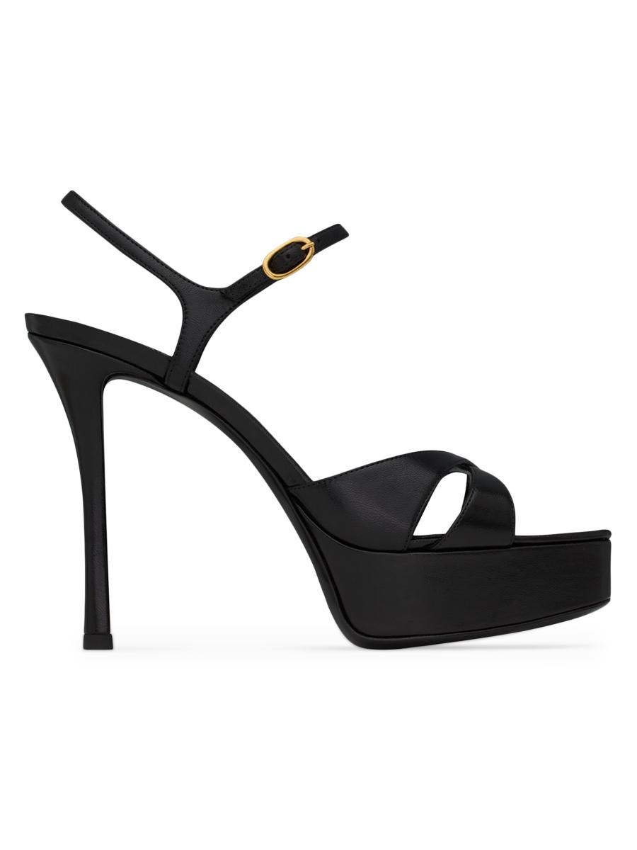 美しい♪◇Debbie プラットフォーム サンダル◇Saint Laurent Saint Laurent Debbie Platform Sandals in Smooth Leather