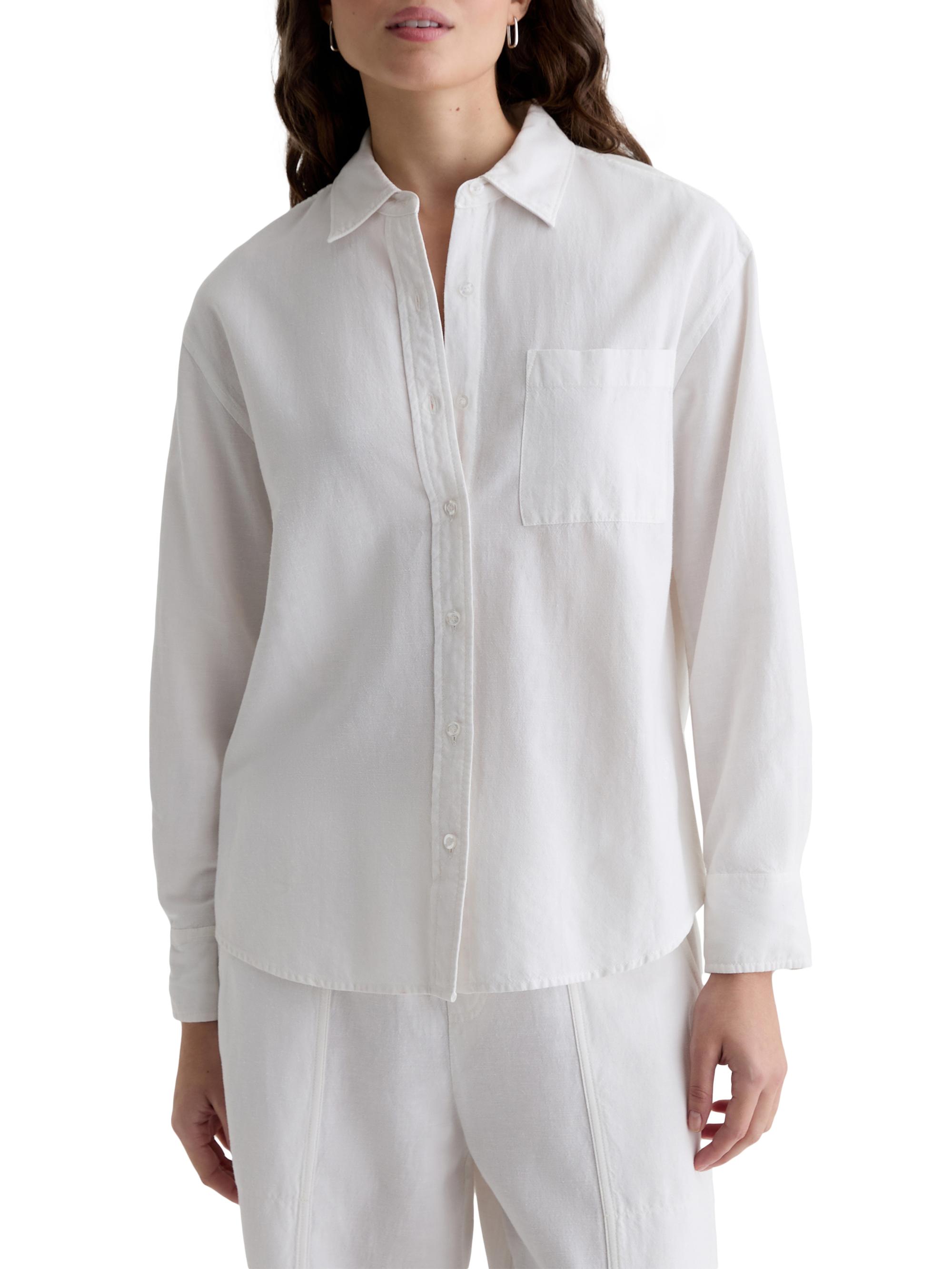 AG Jeans Women's Addison Linen Button-Front Shirt - White