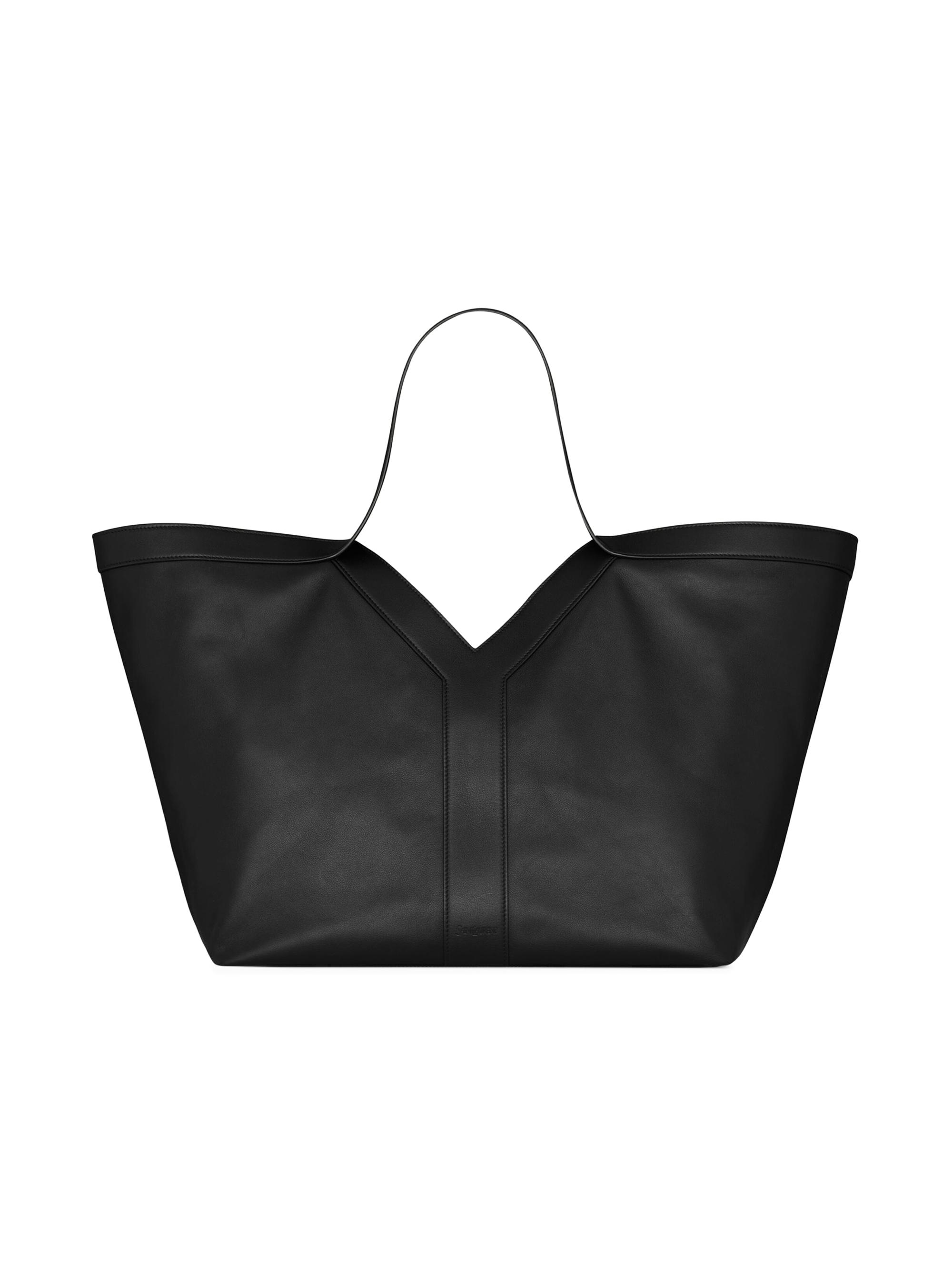 Saint Laurent Women's Y Tote Shoulder Bag in Leather - Black