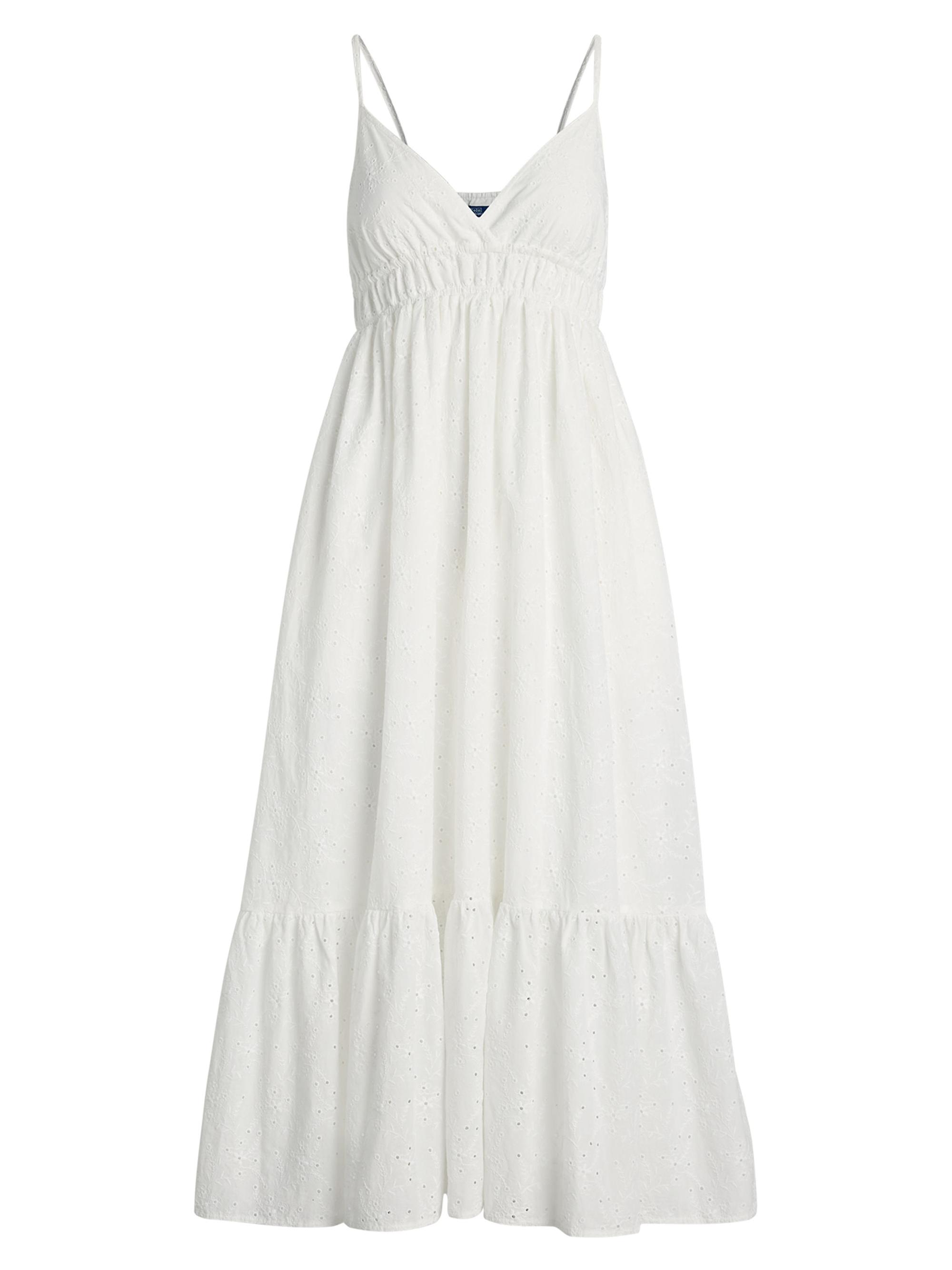 Polo Ralph Lauren Women's Eyelet Voile Sleeveless Midi-Dress - White