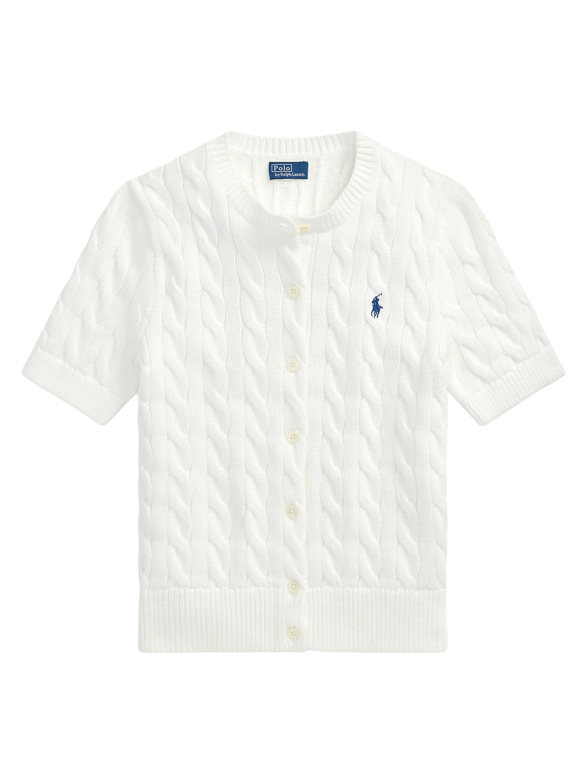 Polo Ralph Lauren Women's Cable-Knit Short-Sleeve Cardigan - Midnight Royal