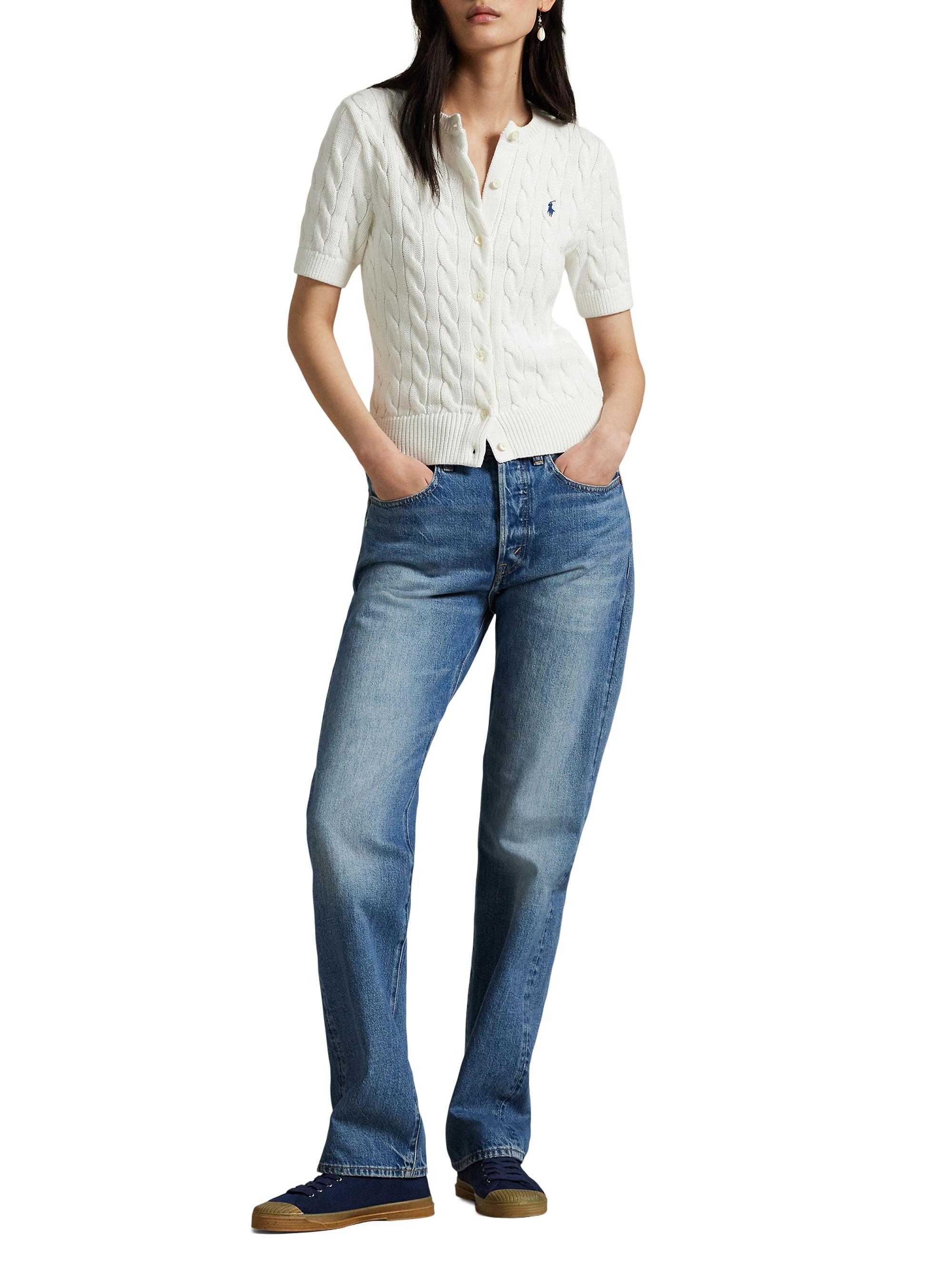 Polo Ralph Lauren Cable-Knit Short-Sleeve Cardigan | Saks Fifth Avenue