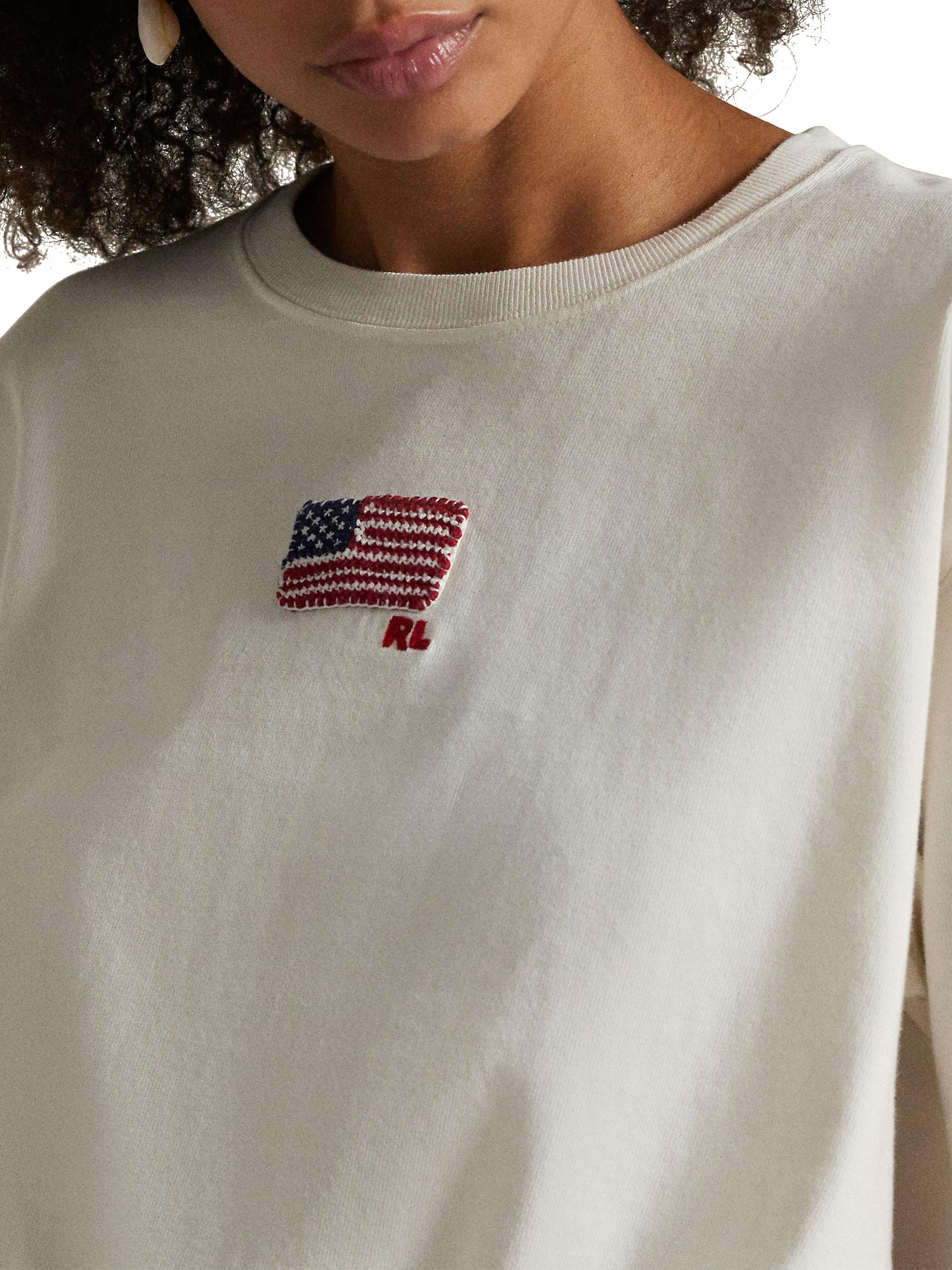 Polo Ralph Lauren Flag Appliquéd Cotton T-Shirt Saks Fifth Avenue