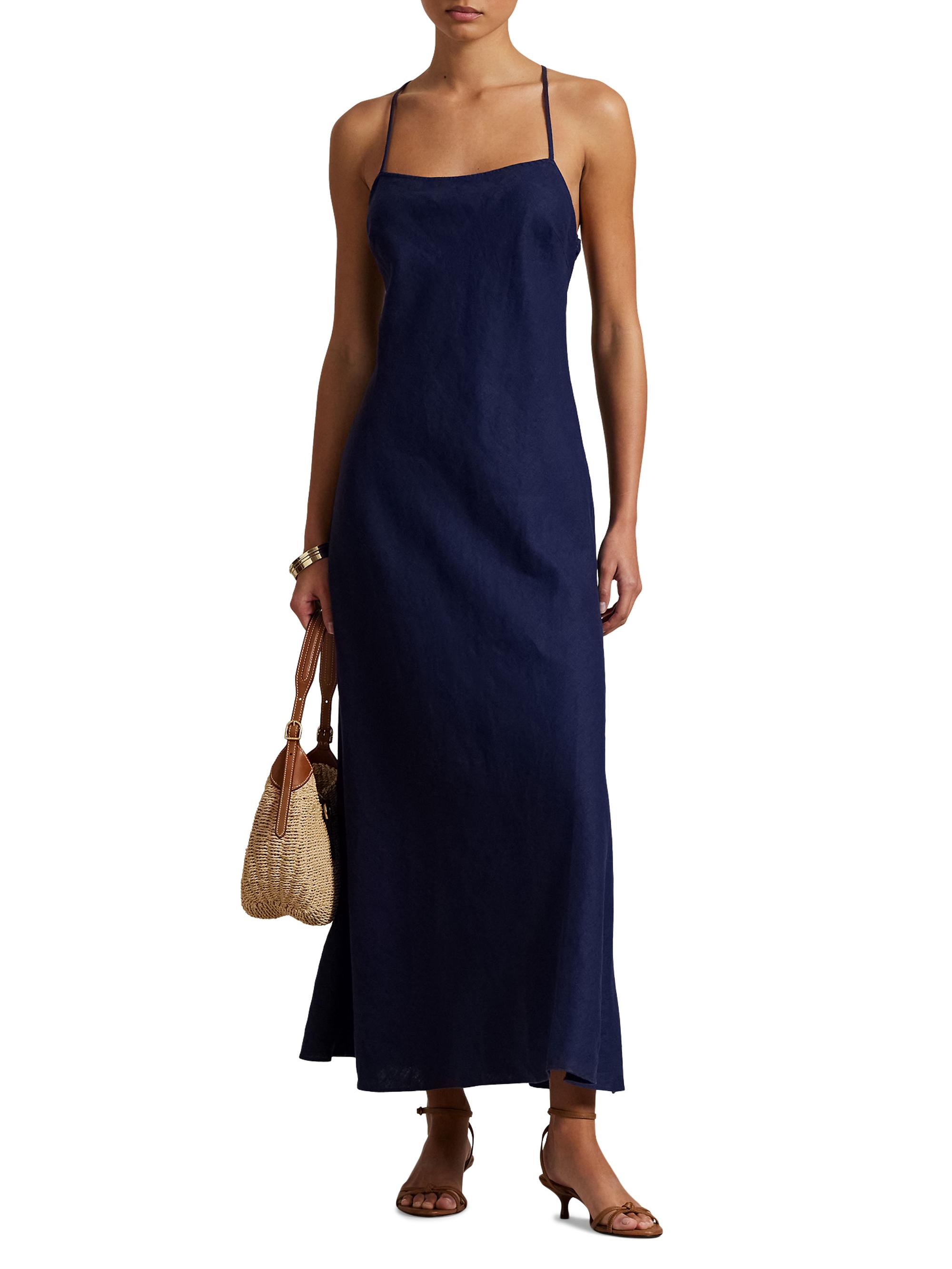 Polo Ralph Lauren Linen A-Line Maxi Dress | Saks Fifth Avenue