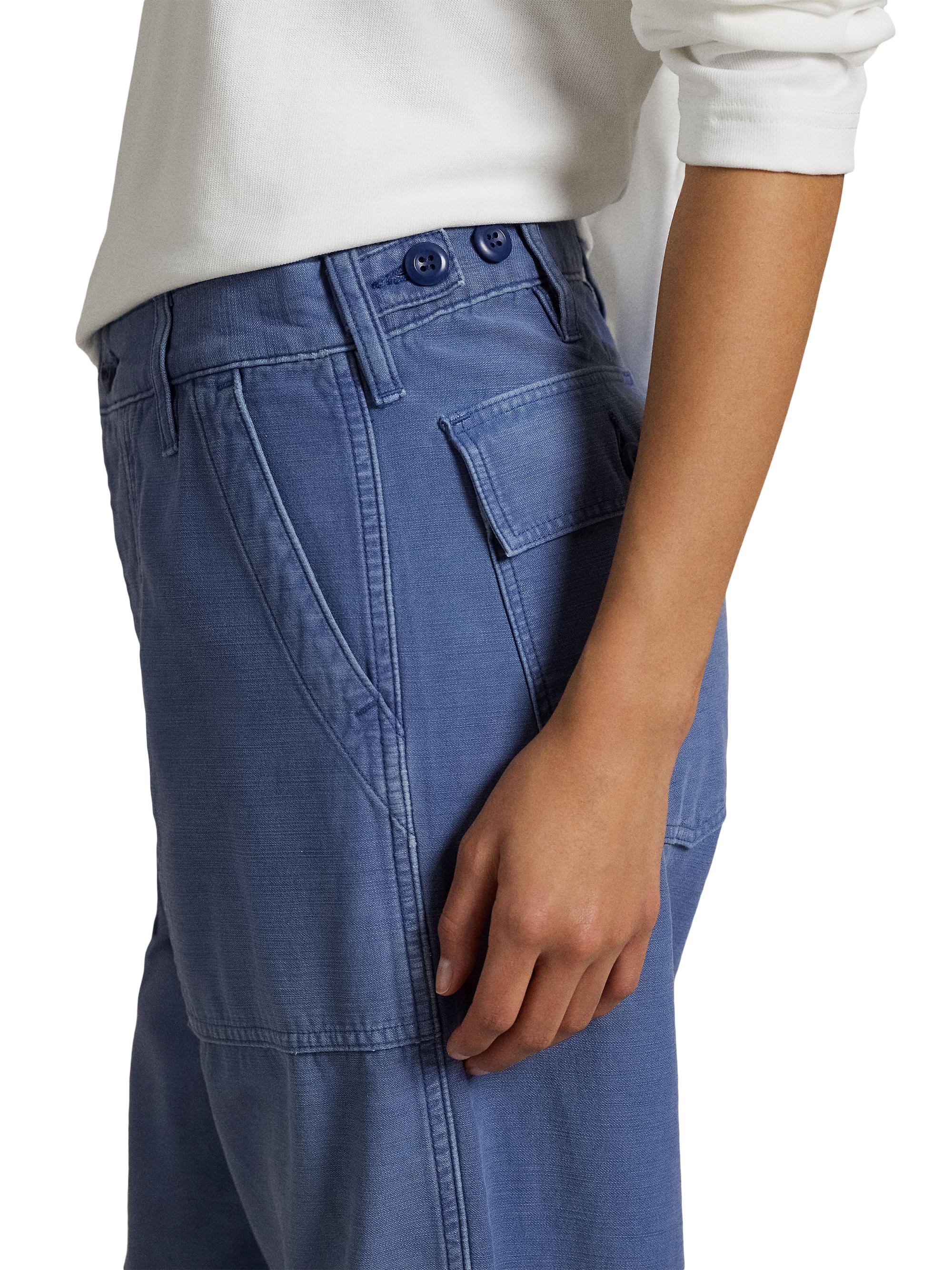 Polo Ralph Lauren The Ricky Cotton Wide-Leg Crop Pants | Saks
