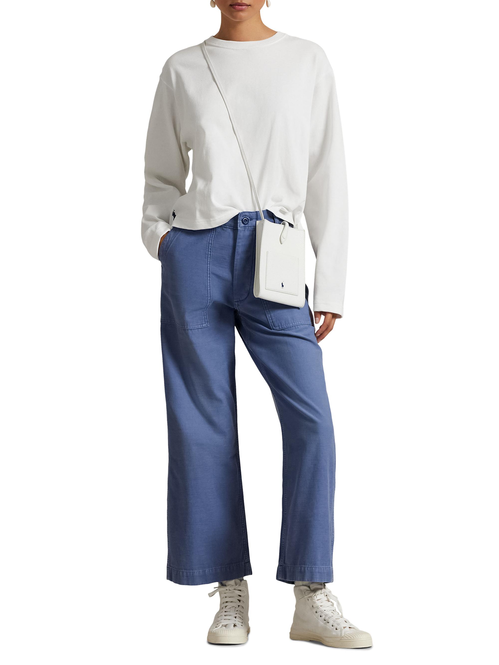 Polo Ralph Lauren The Ricky Cotton Wide-Leg Crop Pants | Saks