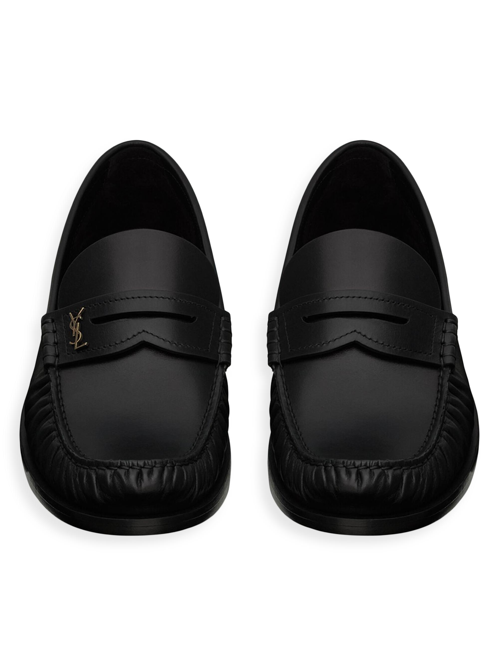 靴 saint laurent paris : leather loafers Saint Laurent Men's Laurent Loafers in Smooth Leather | Saks Fifth