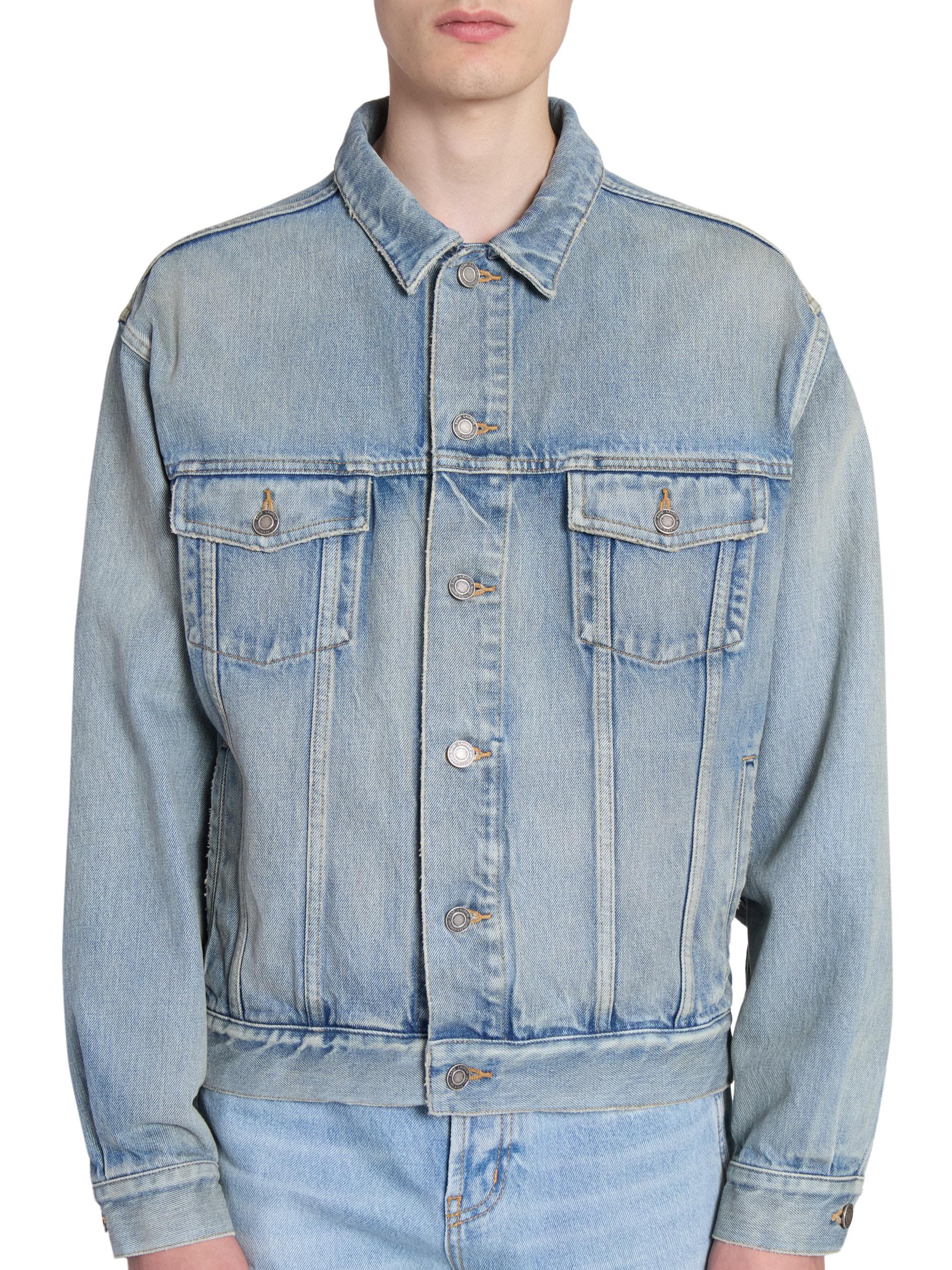 Saint Laurent Trucker Jacket in Denim | Saks Fifth Avenue