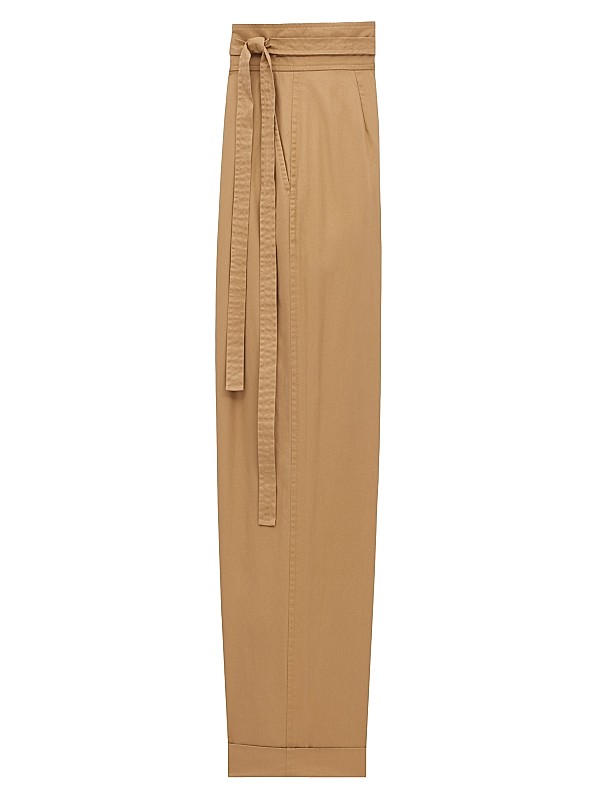 Shop Saint Laurent Paper Bag Pants in Cotton Poplin | Saks Shop Saint Laurent Paper Bag Pants in Cotton Poplin | Saks