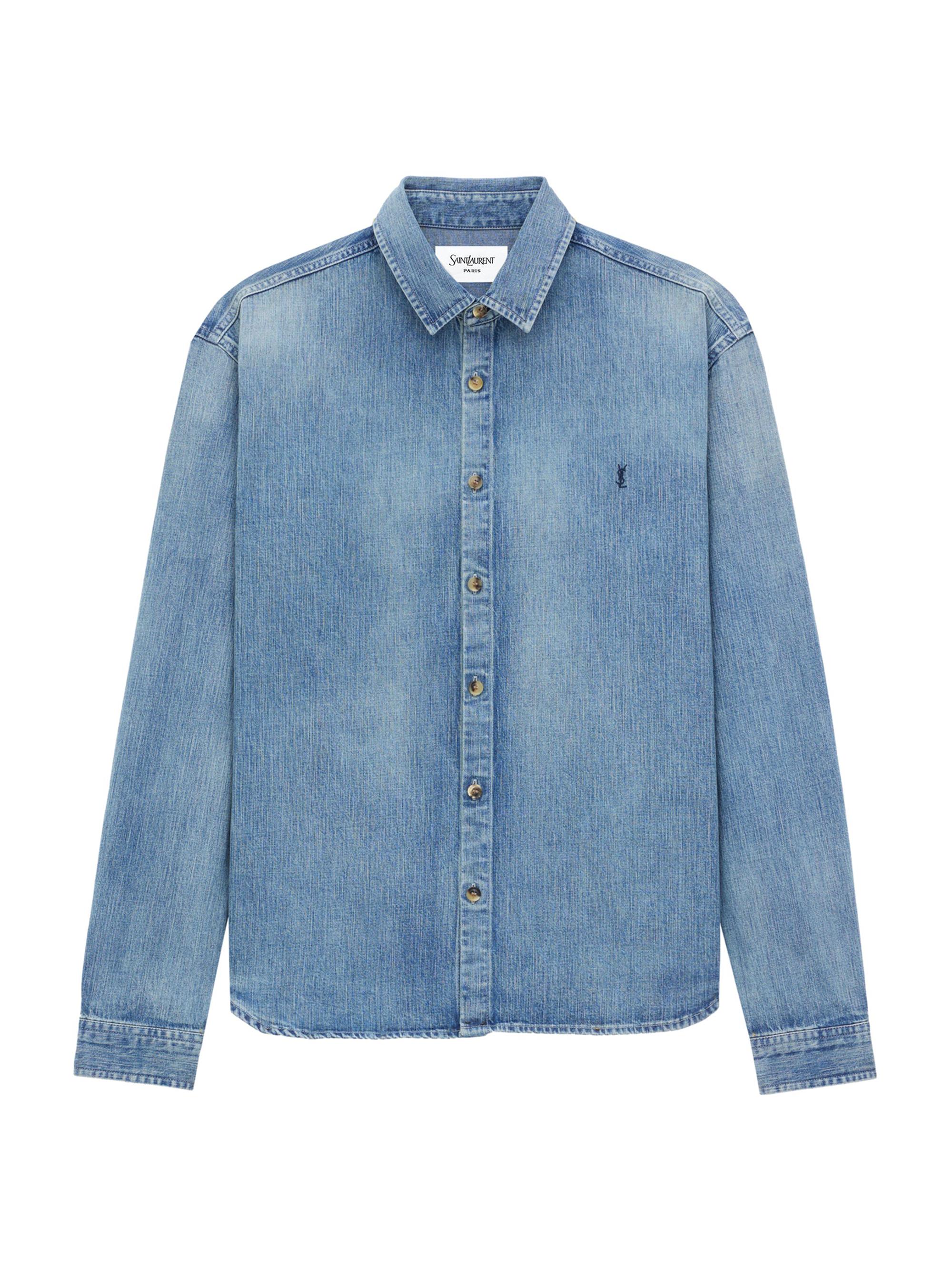 Saint Laurent Cassandre Shirt in Trouville Beach Denim | Saks